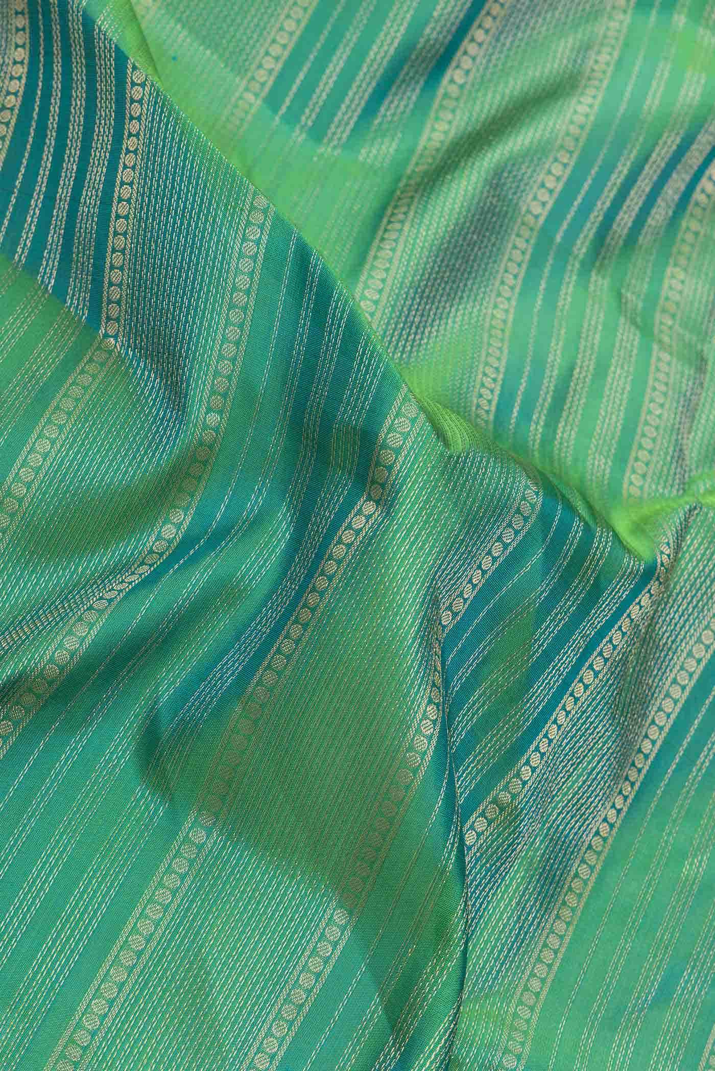 Green Dual Tone Soft Silk Saree
