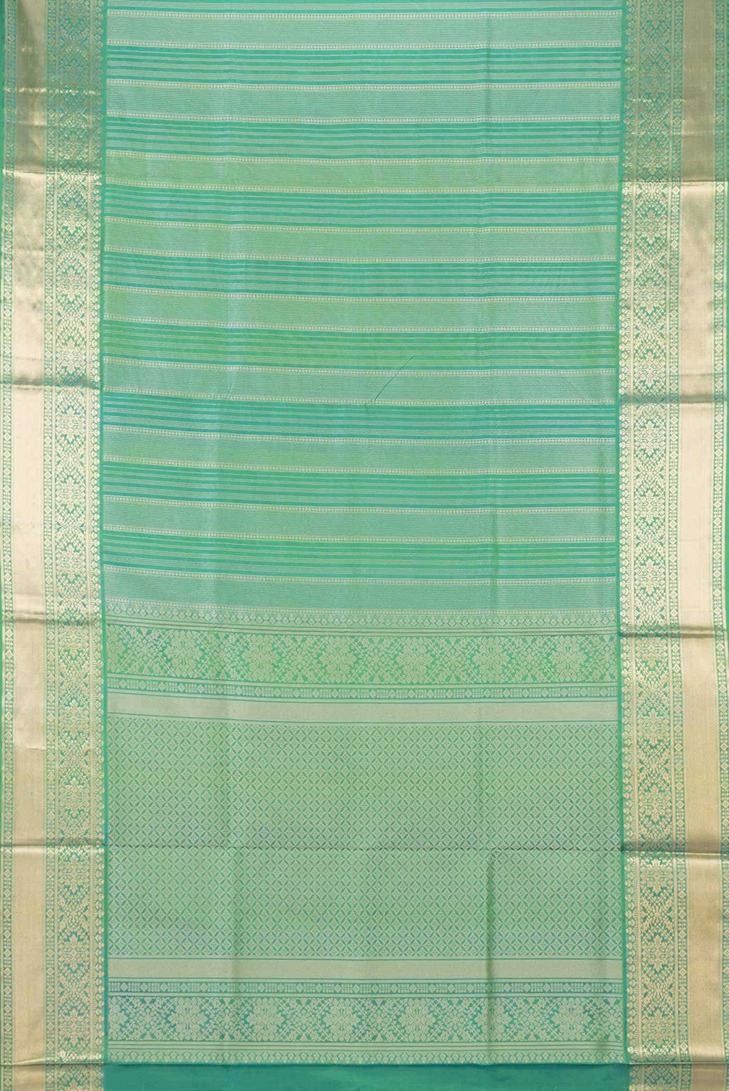 Green Dual Tone Soft Silk Saree