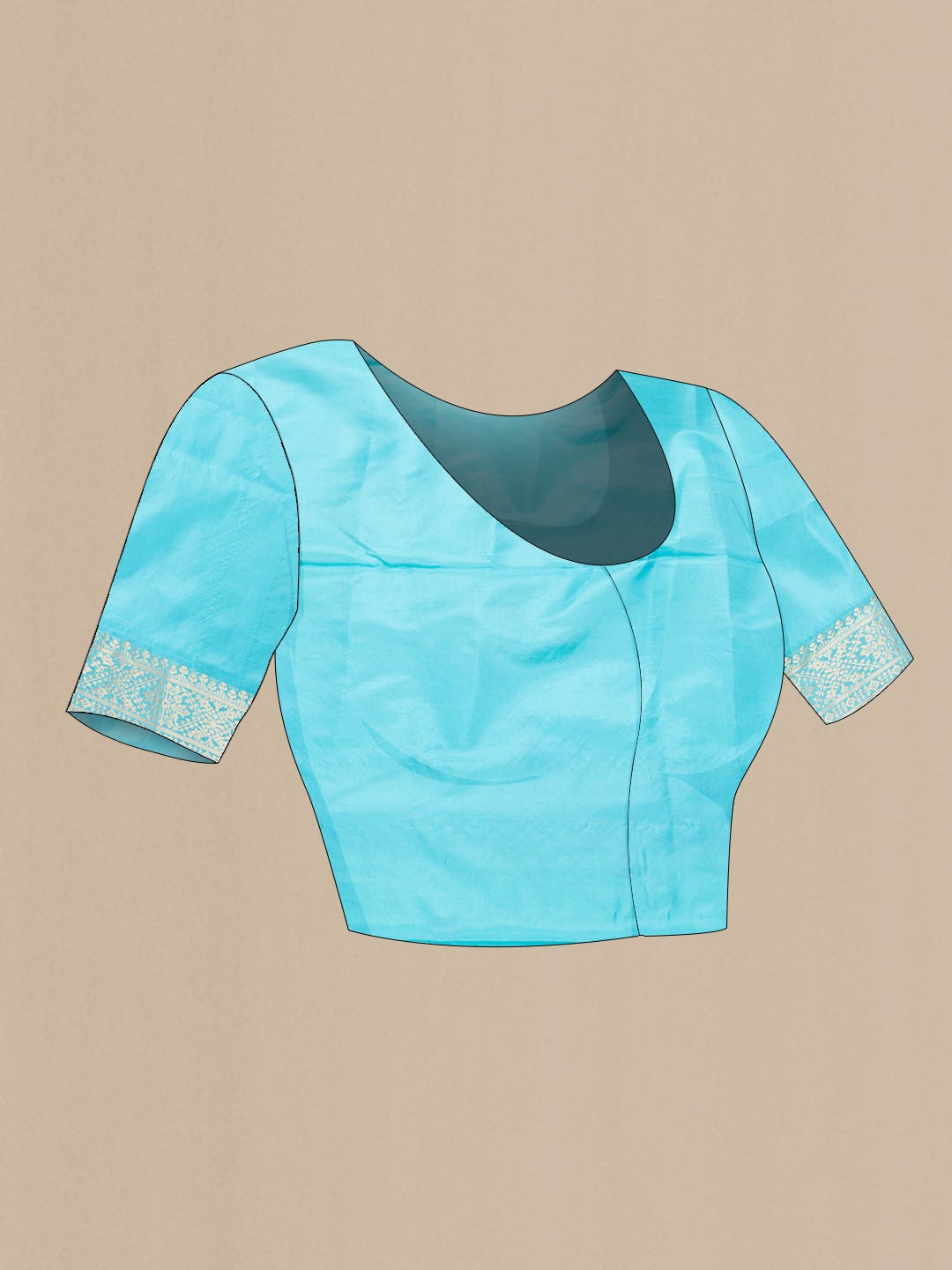 Sky Blue Dual Tone Soft Silk Saree