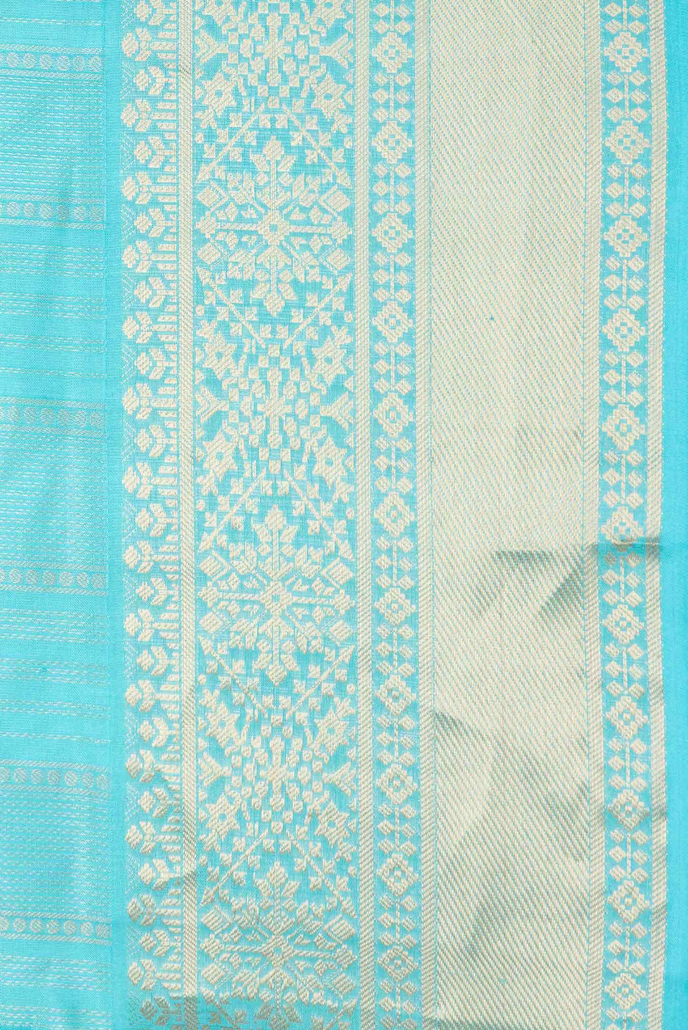 Sky Blue Dual Tone Soft Silk Saree
