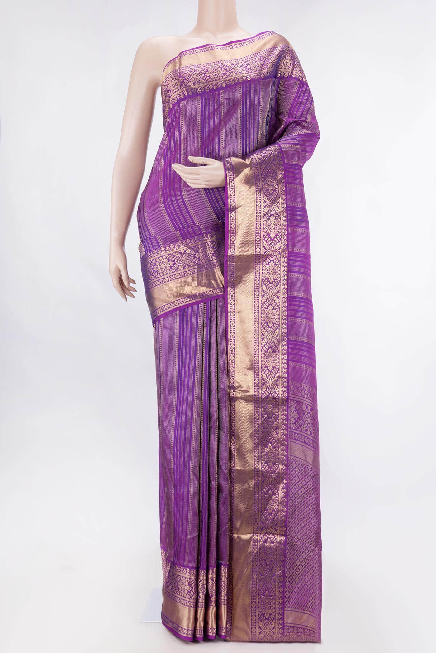 Purple Dual Tone Soft Silk Saree