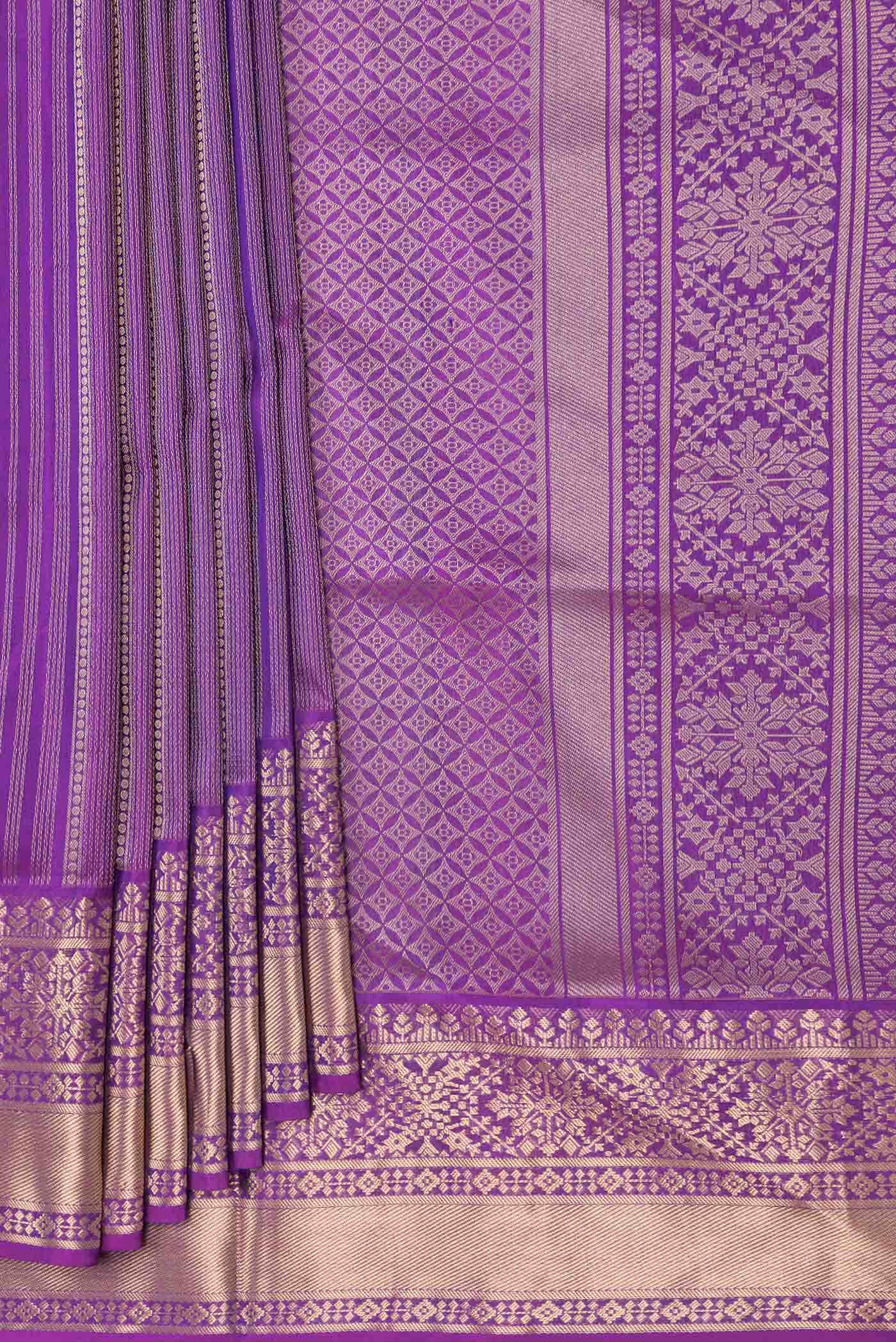 Purple Dual Tone Soft Silk Saree