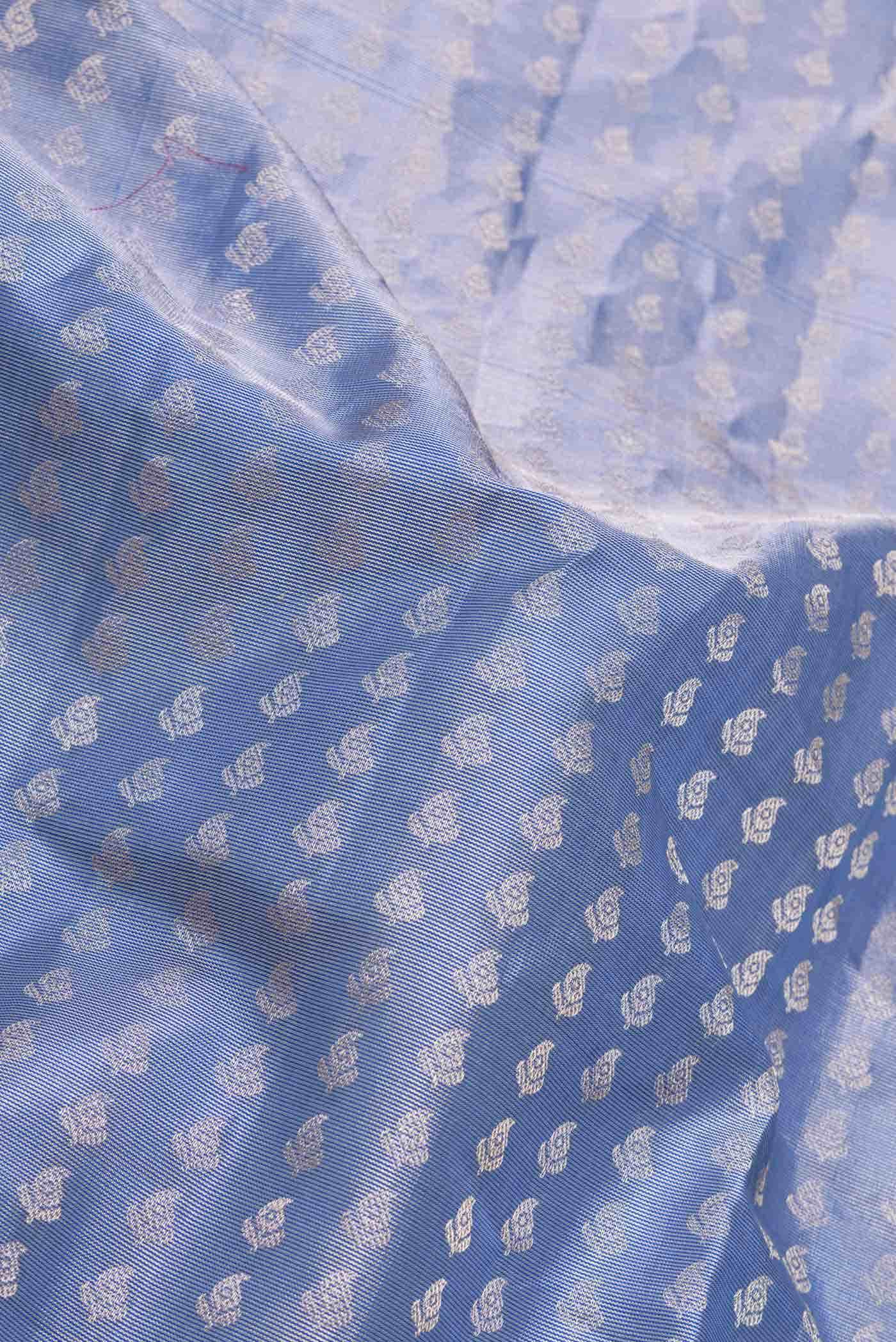 Light Blue Dual Tone Soft Silk Saree