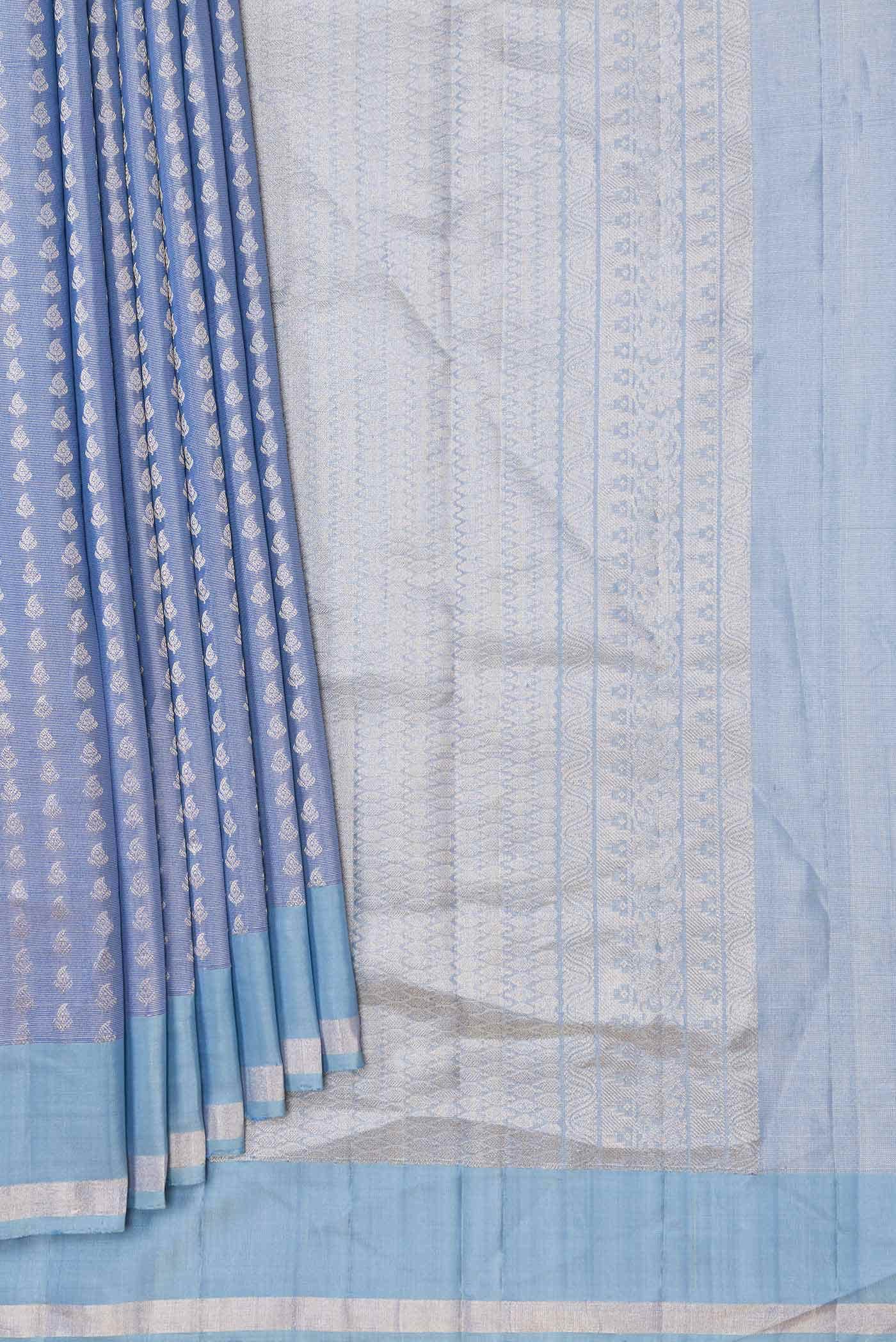 Light Blue Dual Tone Soft Silk Saree