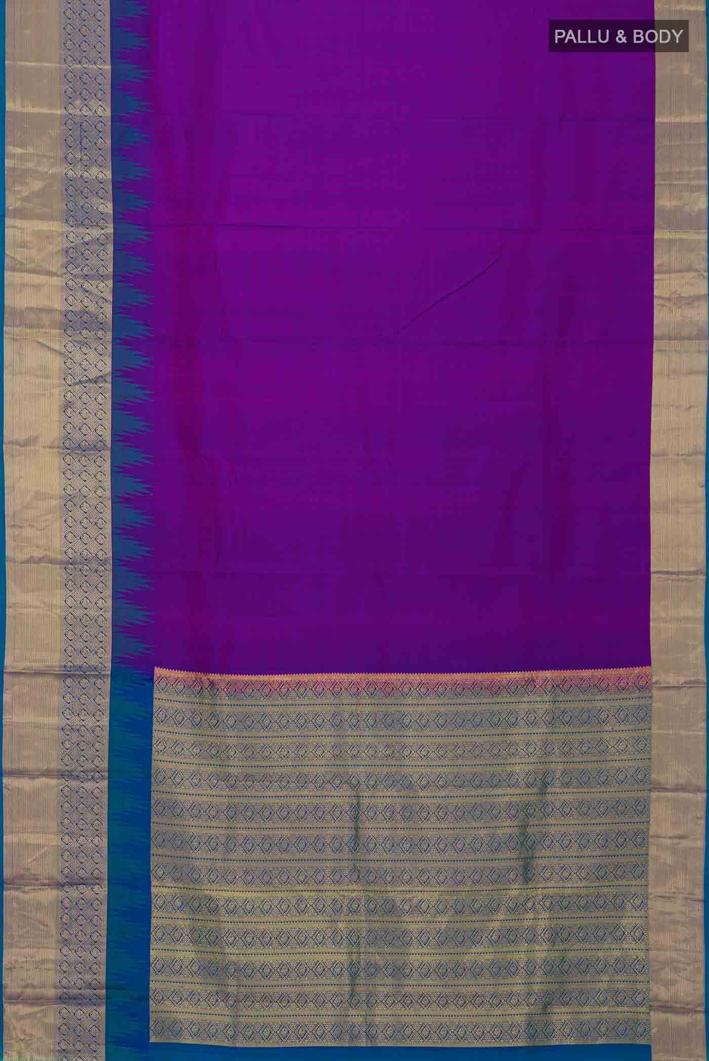 Purple Kanchipuram Silk Saree