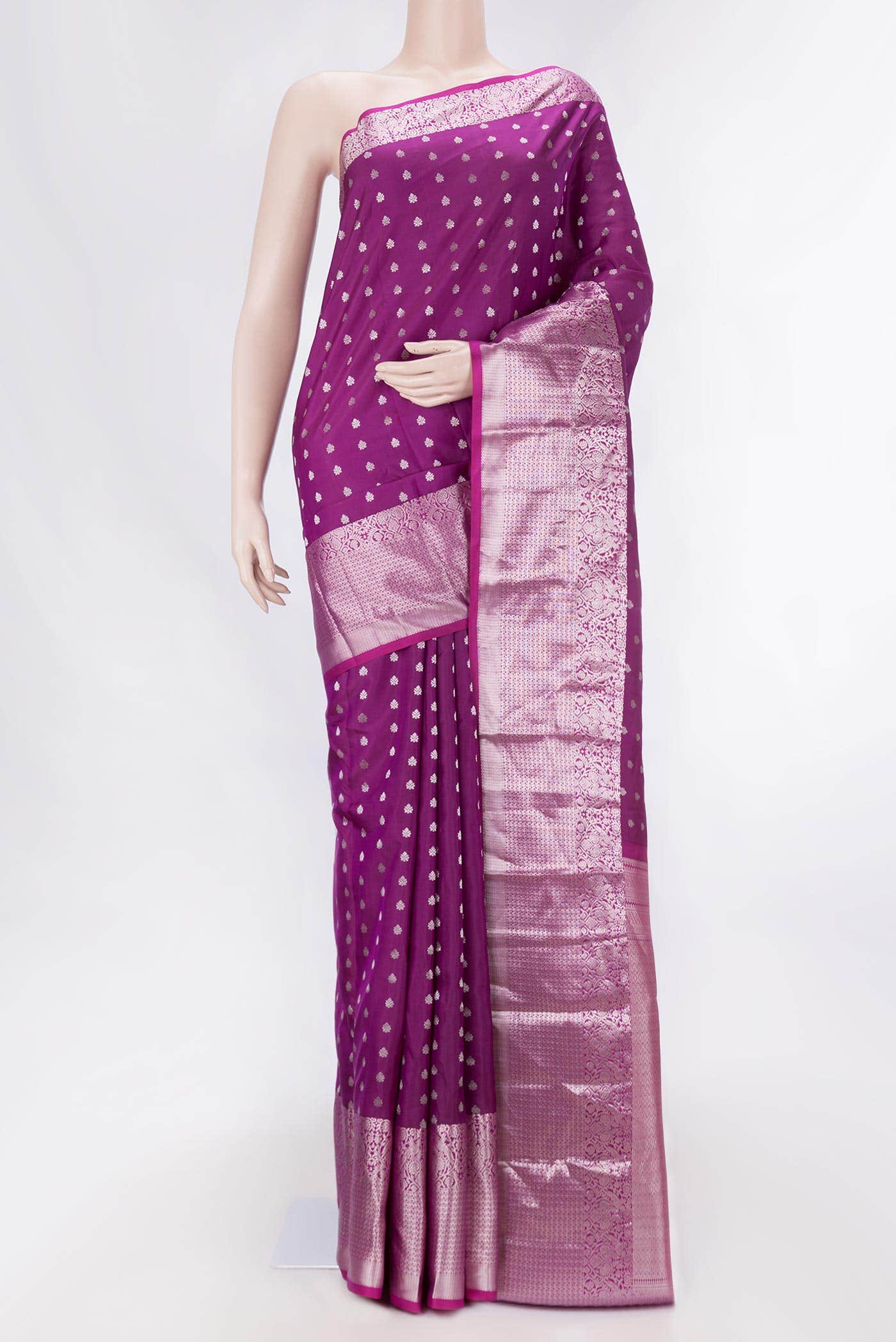 Purple Dual Tone Kanchipuram Silk Saree