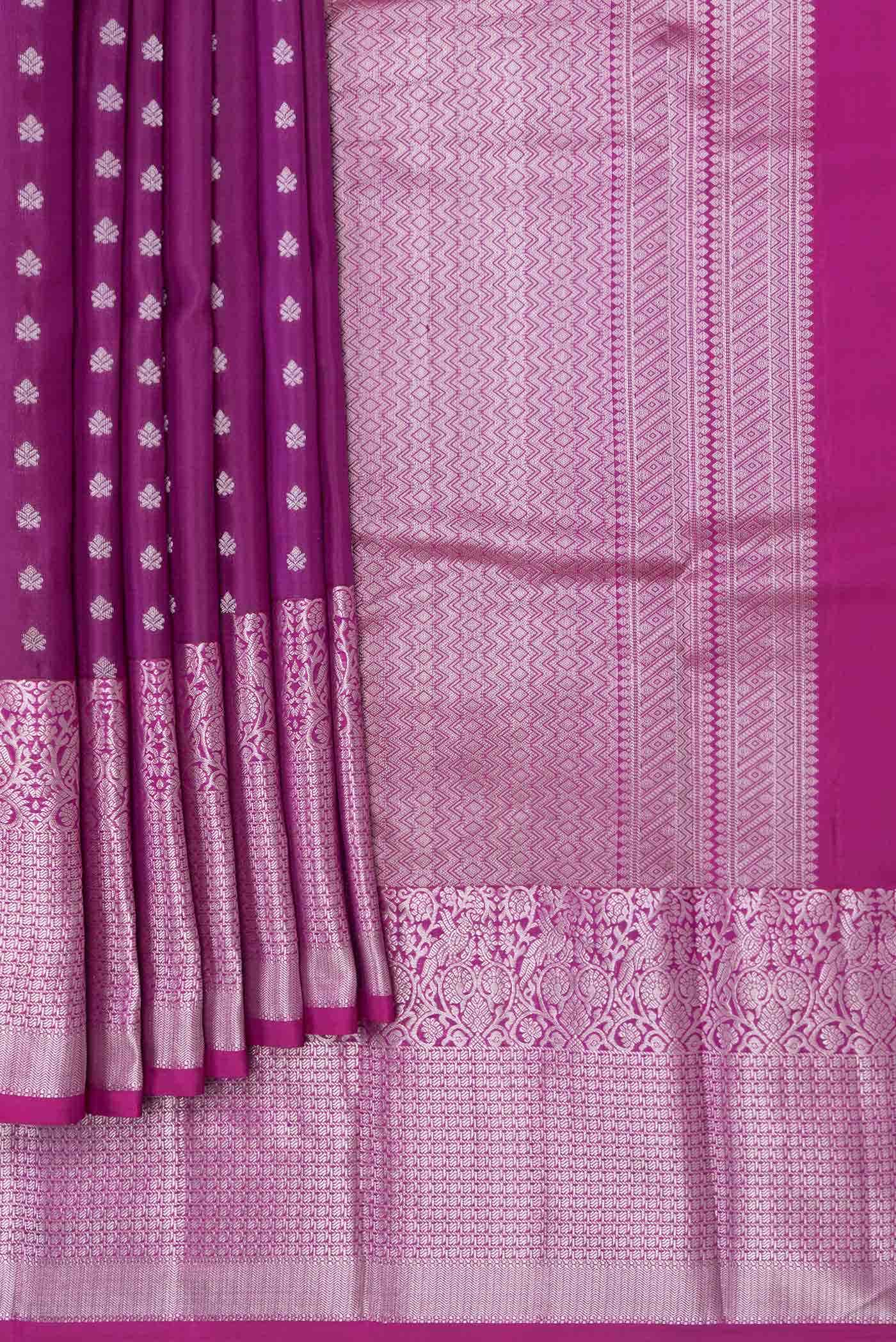 Purple Dual Tone Kanchipuram Silk Saree