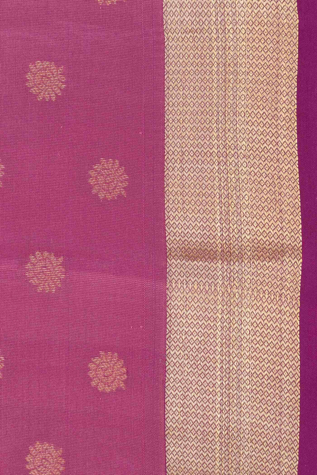 Pink Dual Tone Kanchipuram Silk Saree