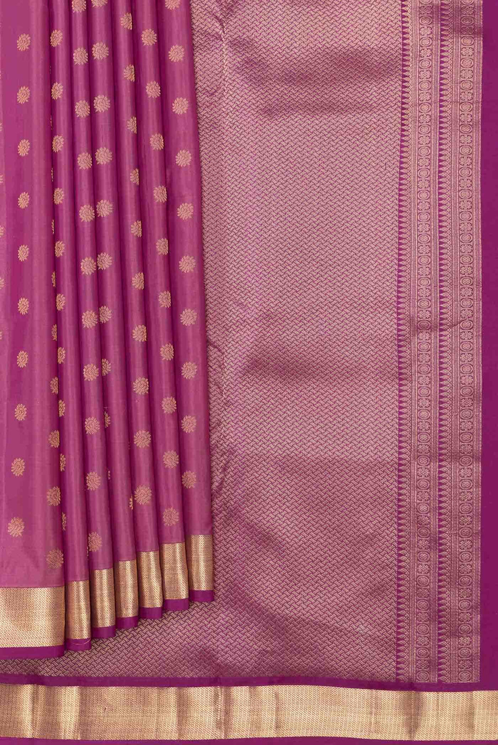 Pink Dual Tone Kanchipuram Silk Saree