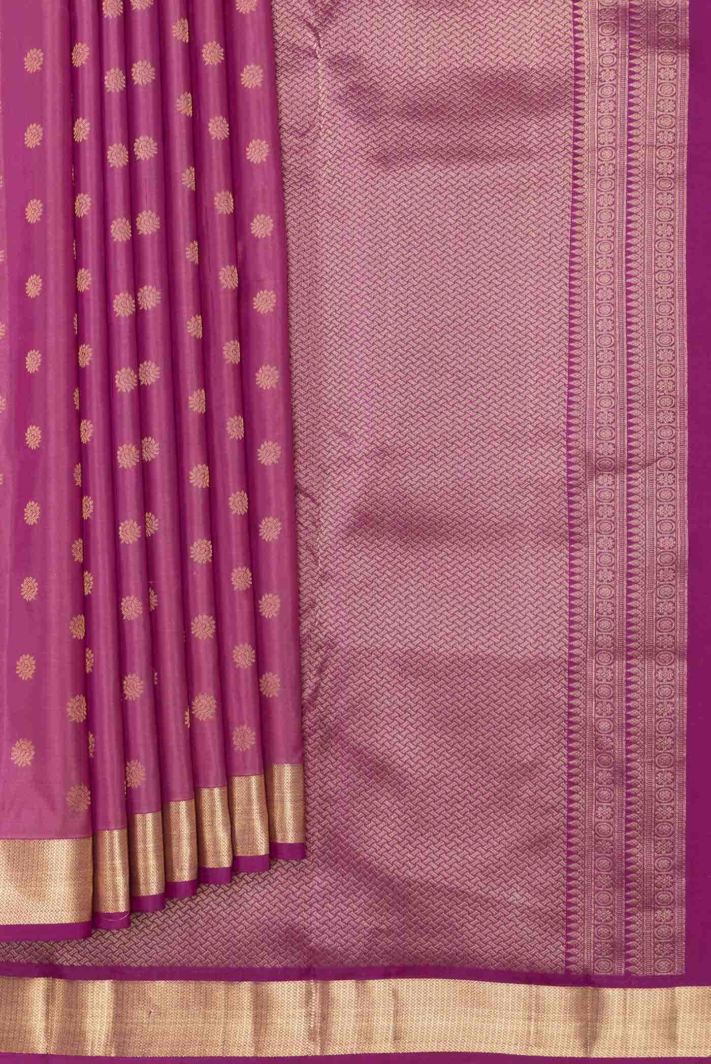 Pink Dual Tone Kanchipuram Silk Saree