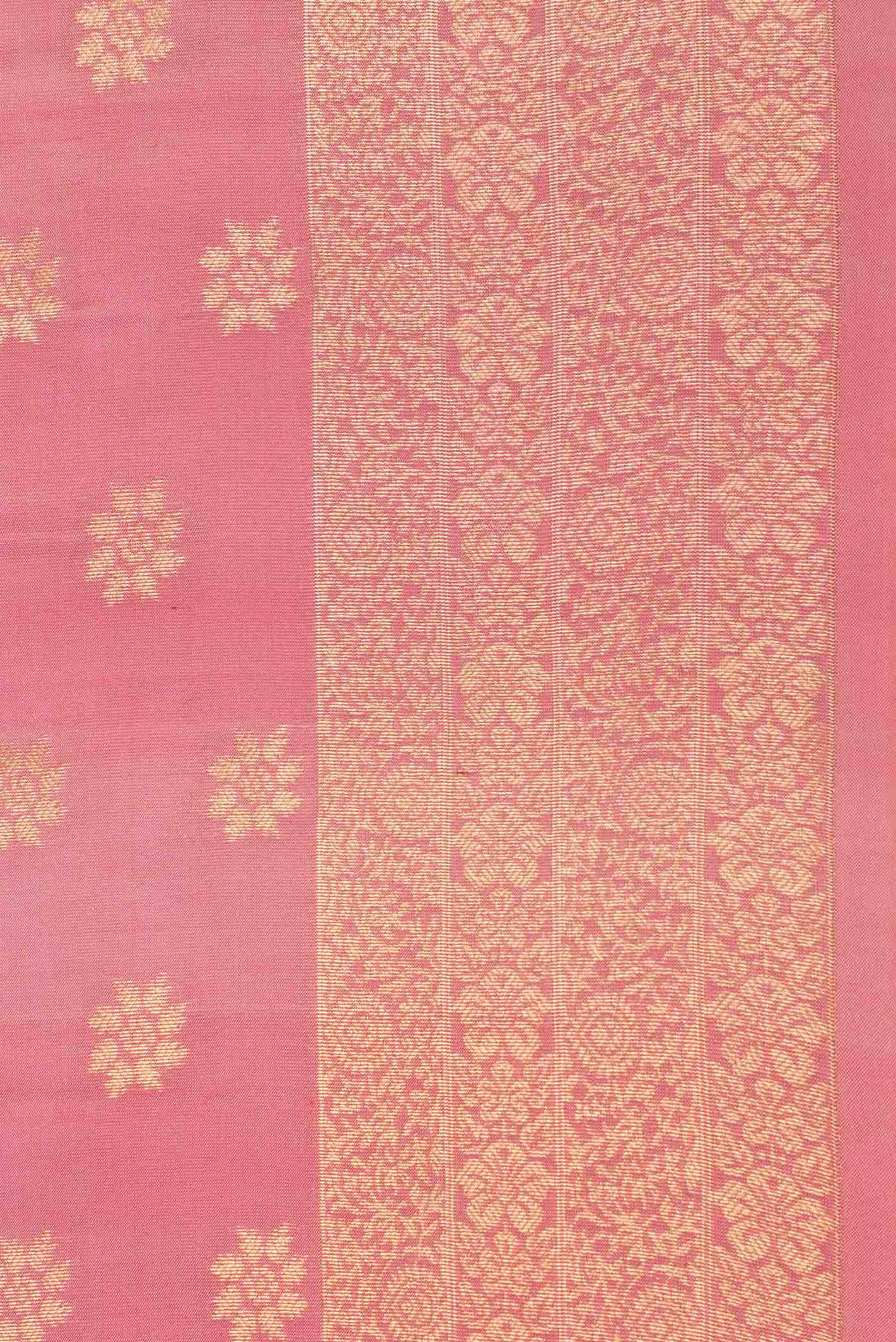 Pink Dual Tone Kanchipuram Silk Saree