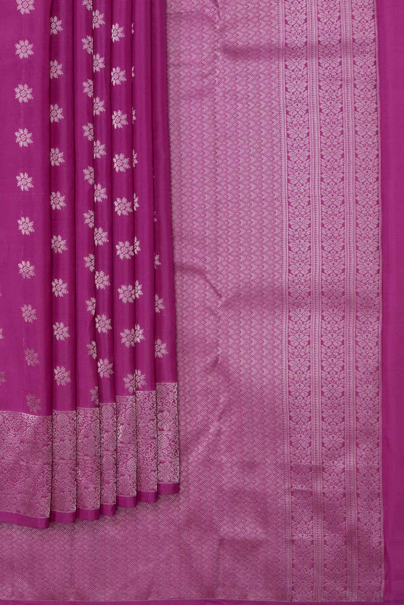 Pink Dual Tone Kanchipuram Silk Saree