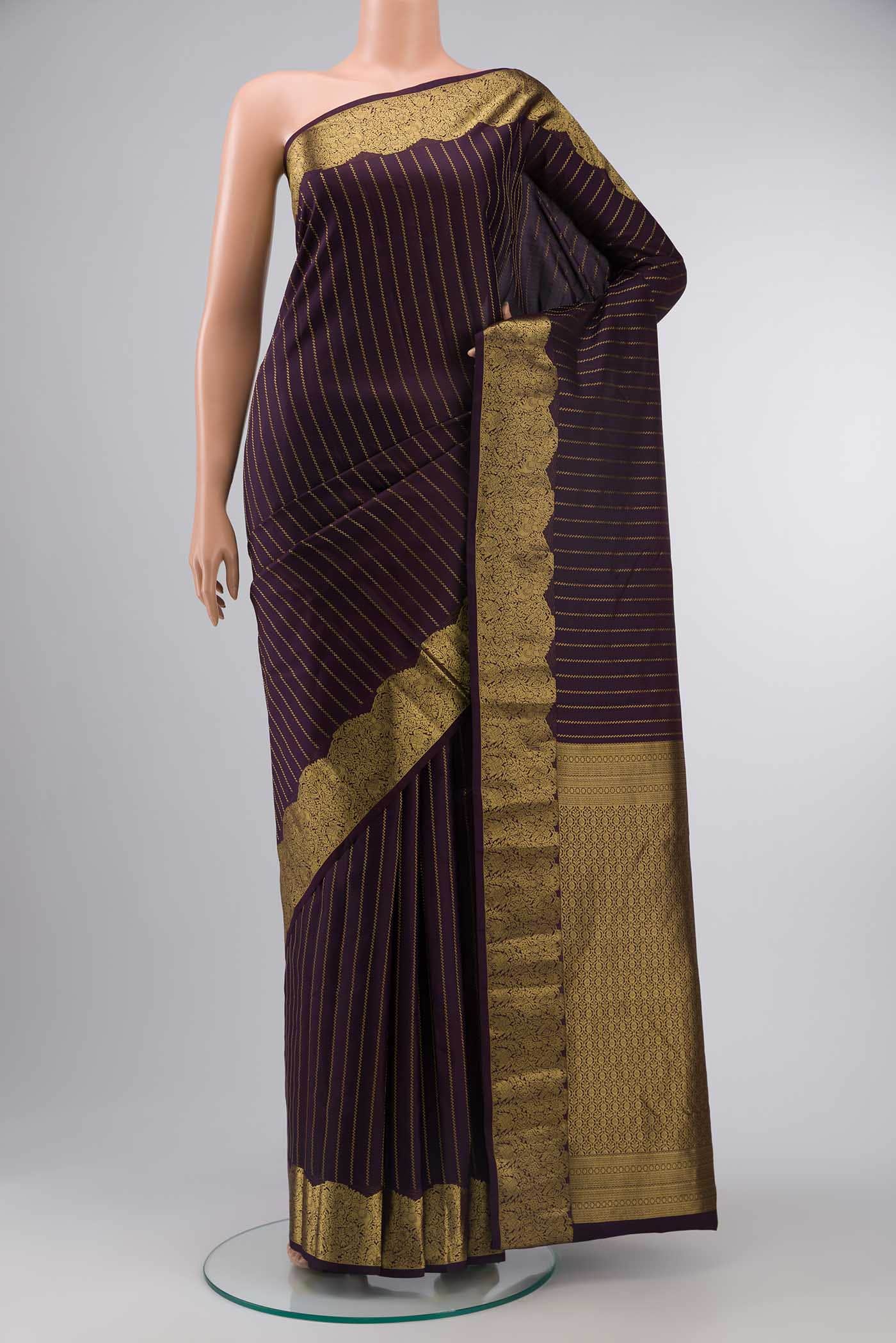 Purple Kanchipuram Silk Saree