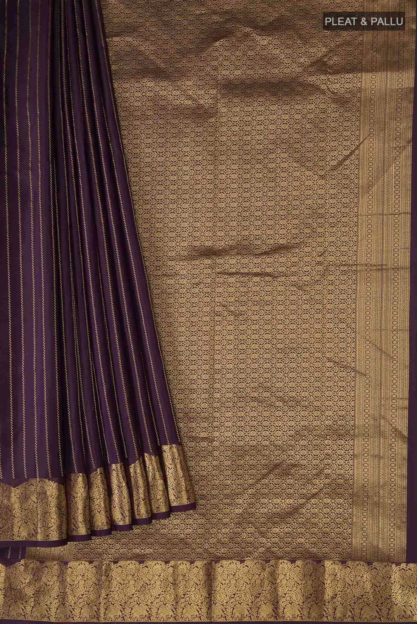 Purple Kanchipuram Silk Saree