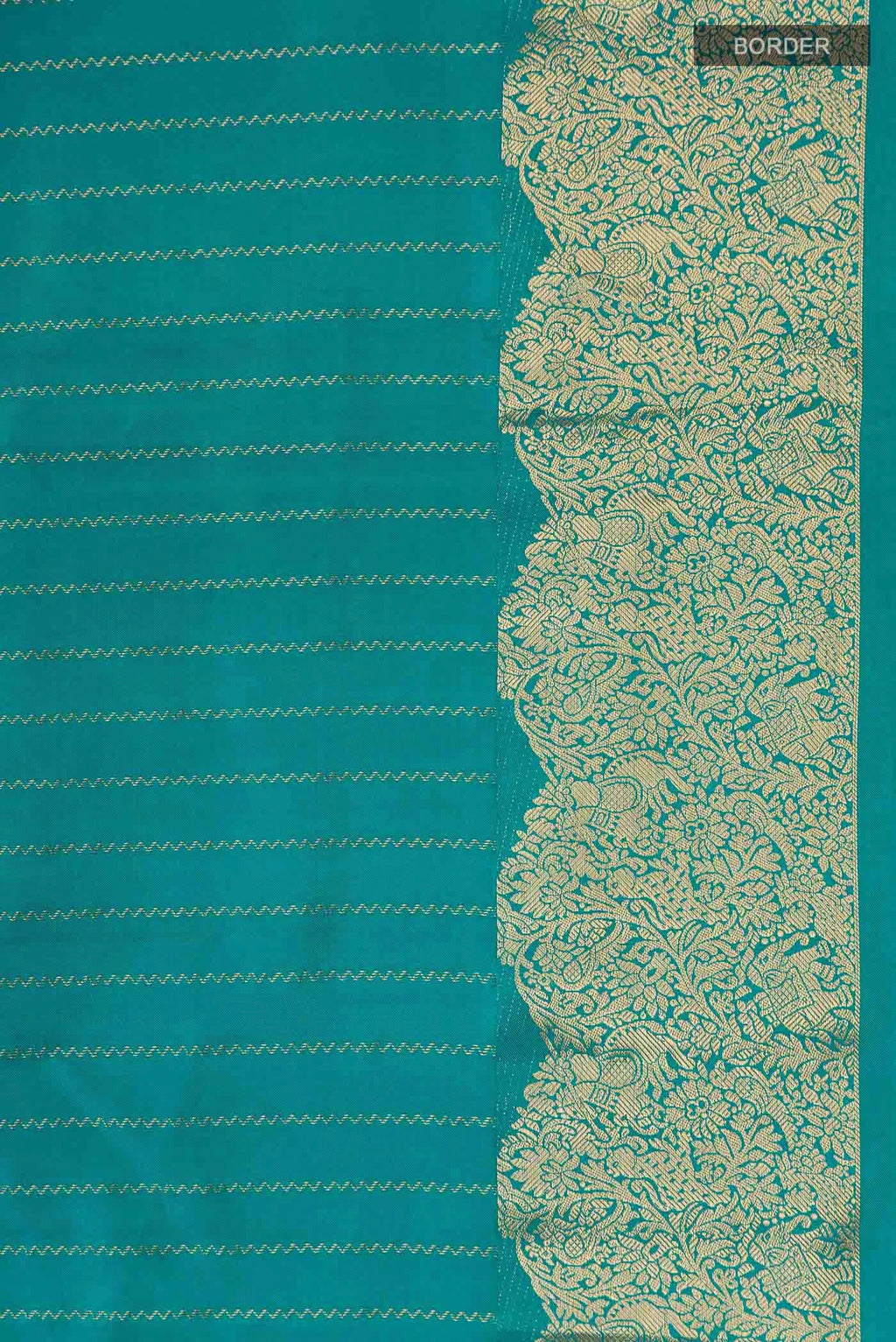 Teal Kanchipuram Silk Saree