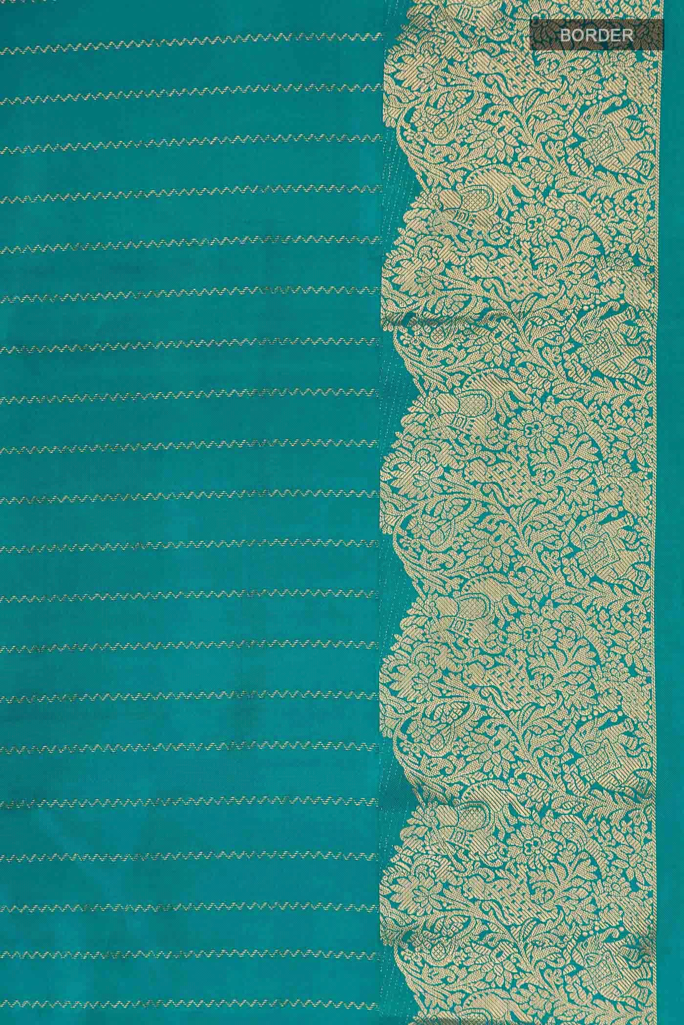 Teal Kanchipuram Silk Saree
