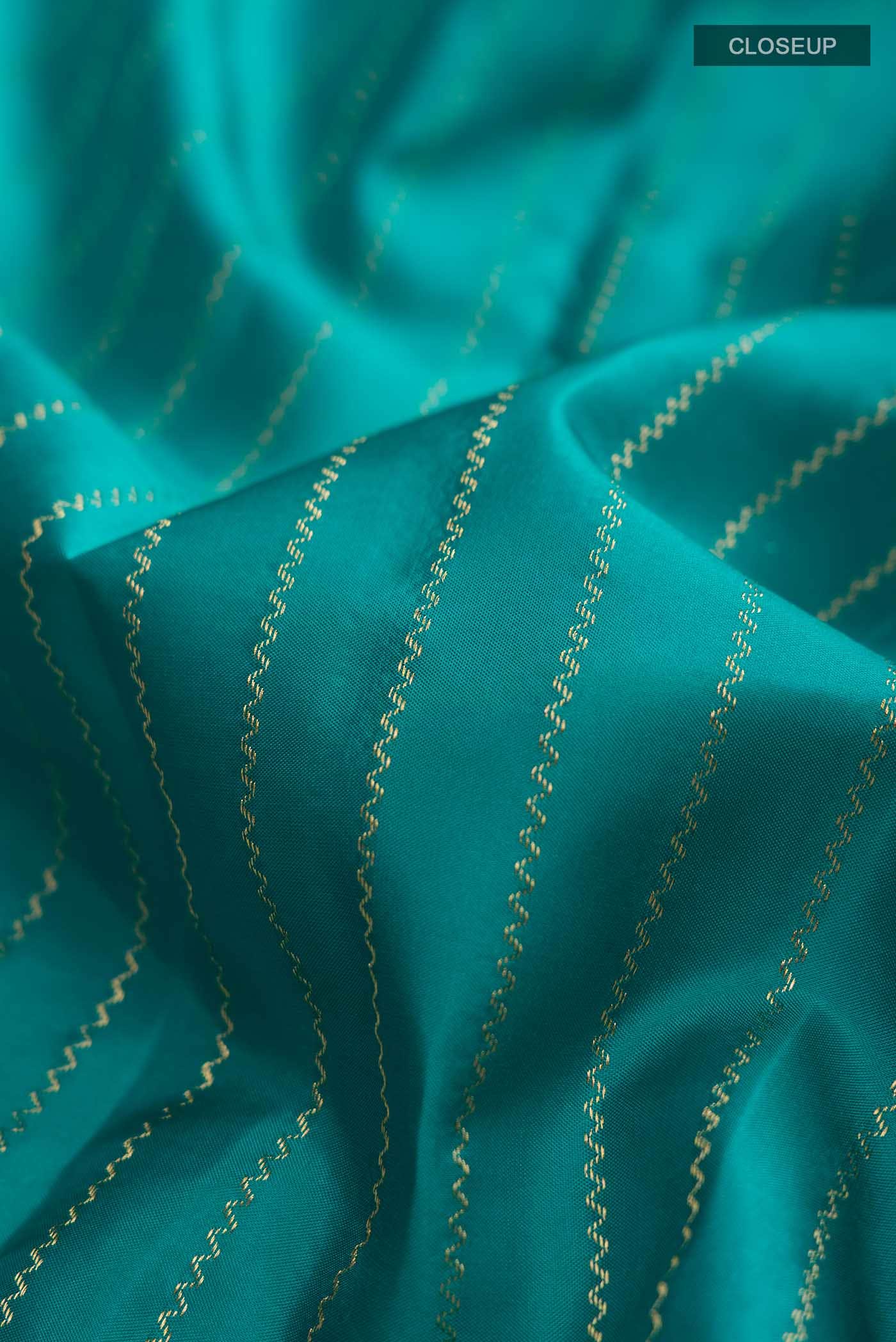 Teal Kanchipuram Silk Saree