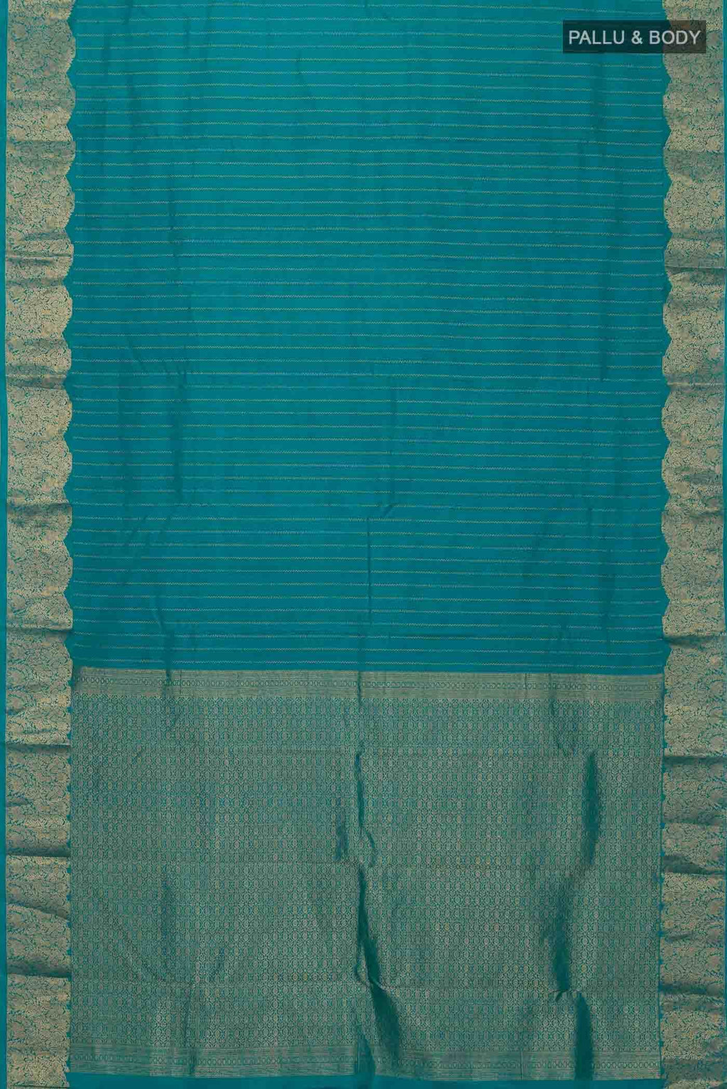 Teal Kanchipuram Silk Saree