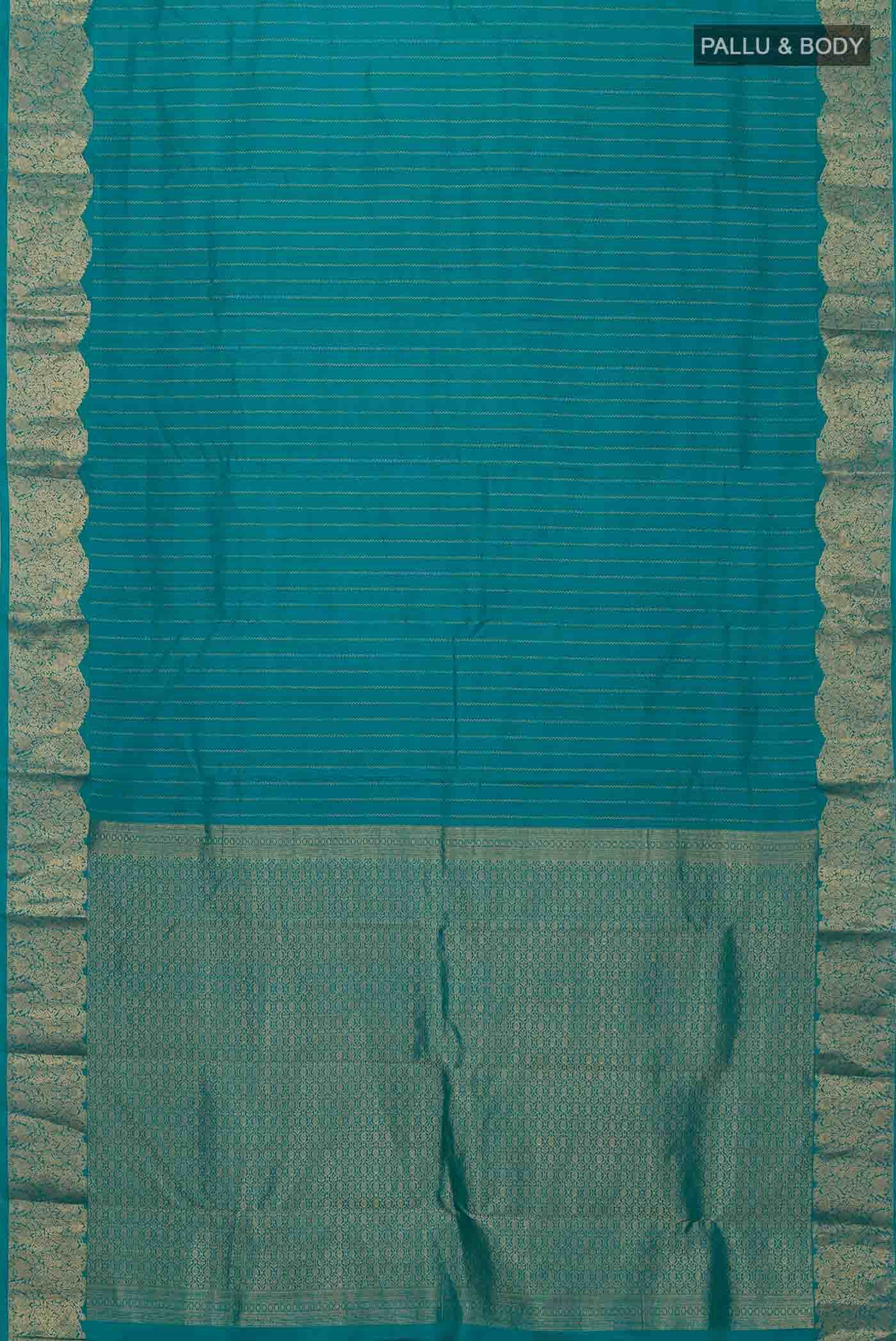 Teal Kanchipuram Silk Saree