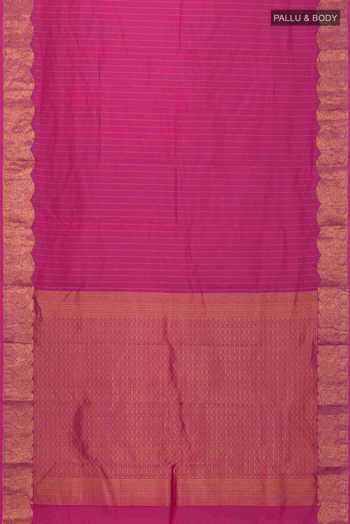 Pink Dual Tone Kanchipuram Silk Saree