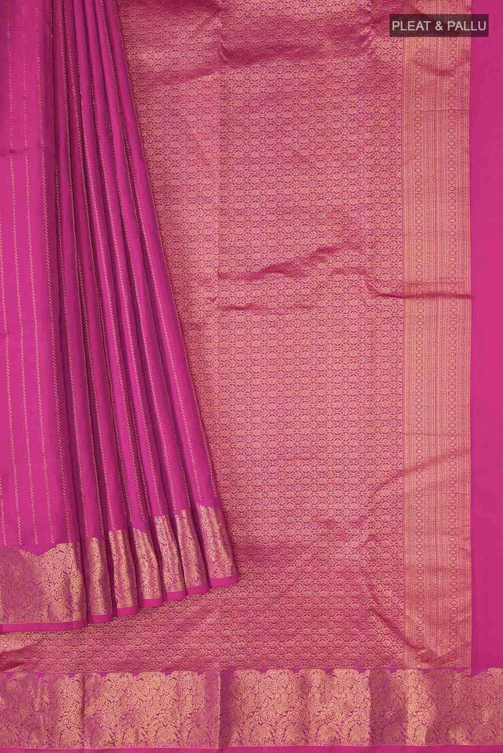 Pink Dual Tone Kanchipuram Silk Saree