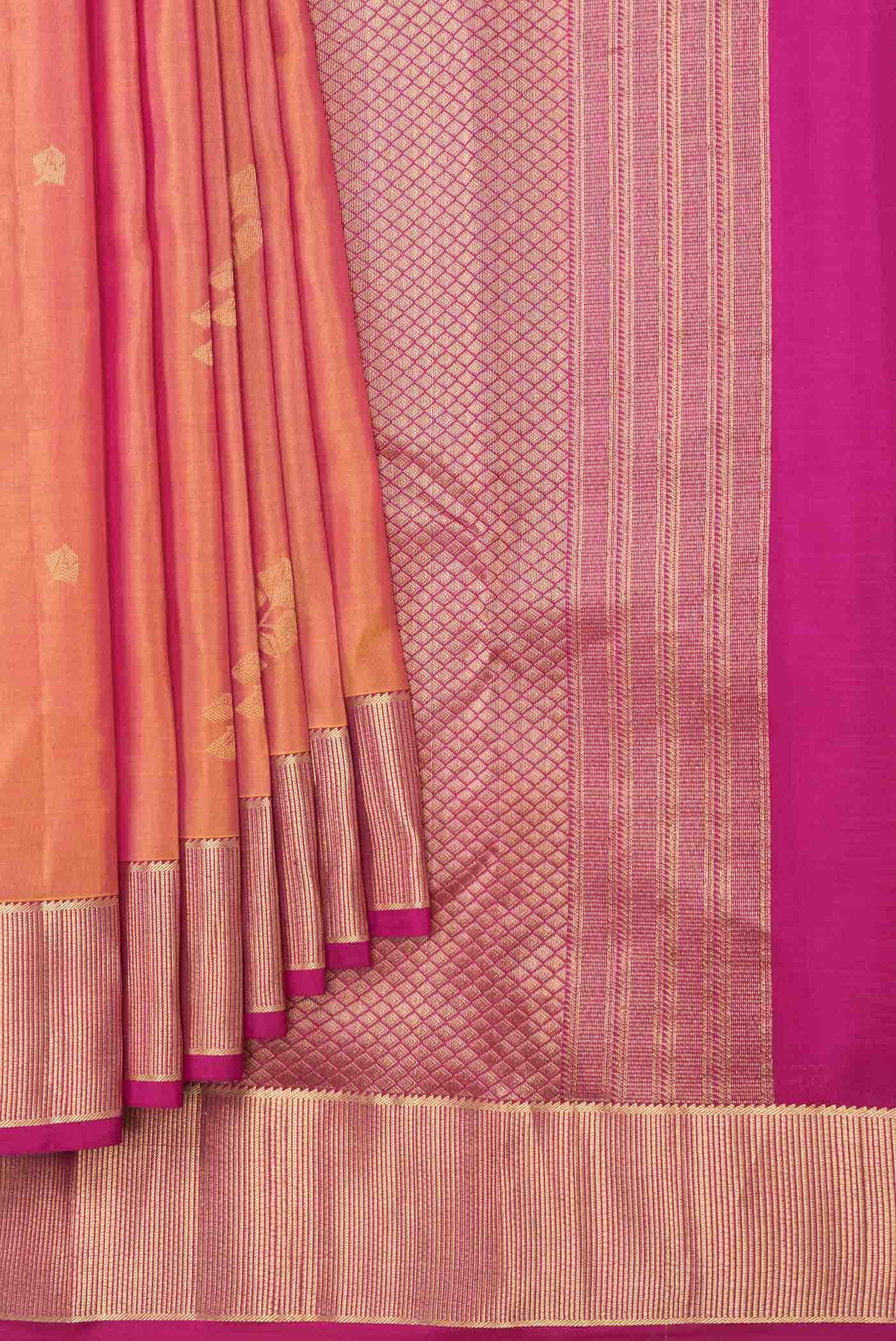 Mustard Dual Tone Kanchipuram Silk Saree
