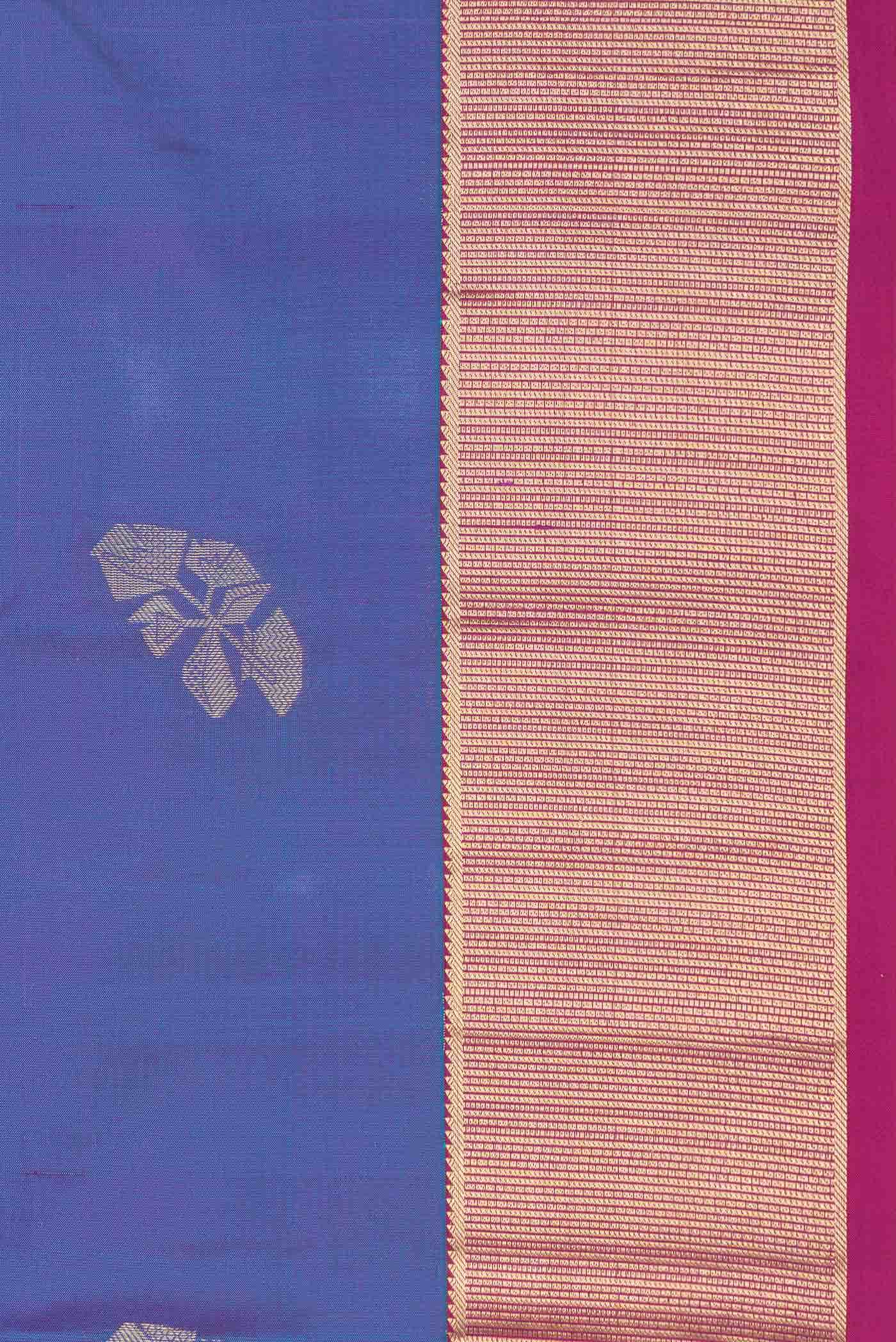 Peacock Blue Dual Tone Kanchipuram Silk Saree