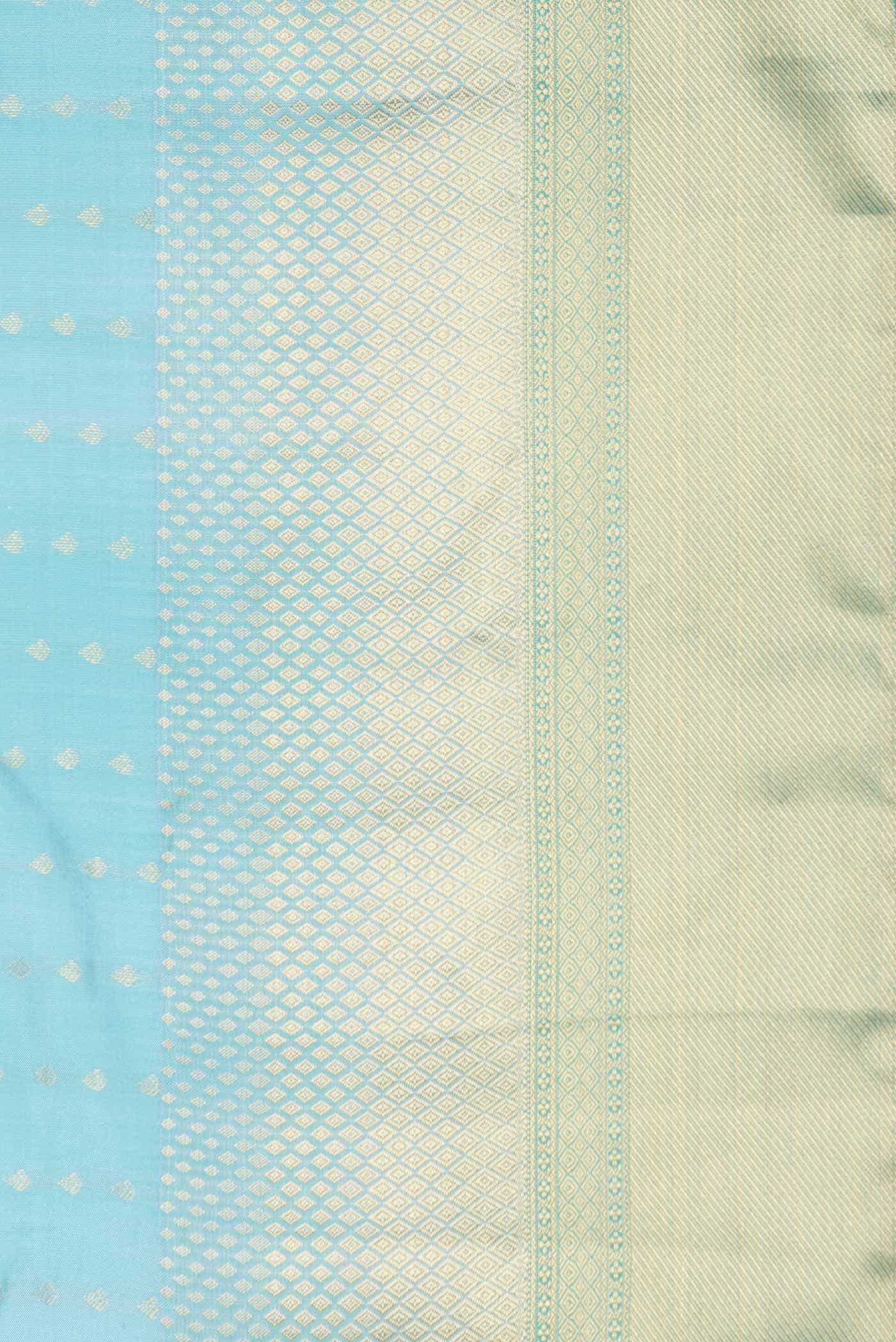 Light Blue Dual Tone Kanchipuram Silk Saree