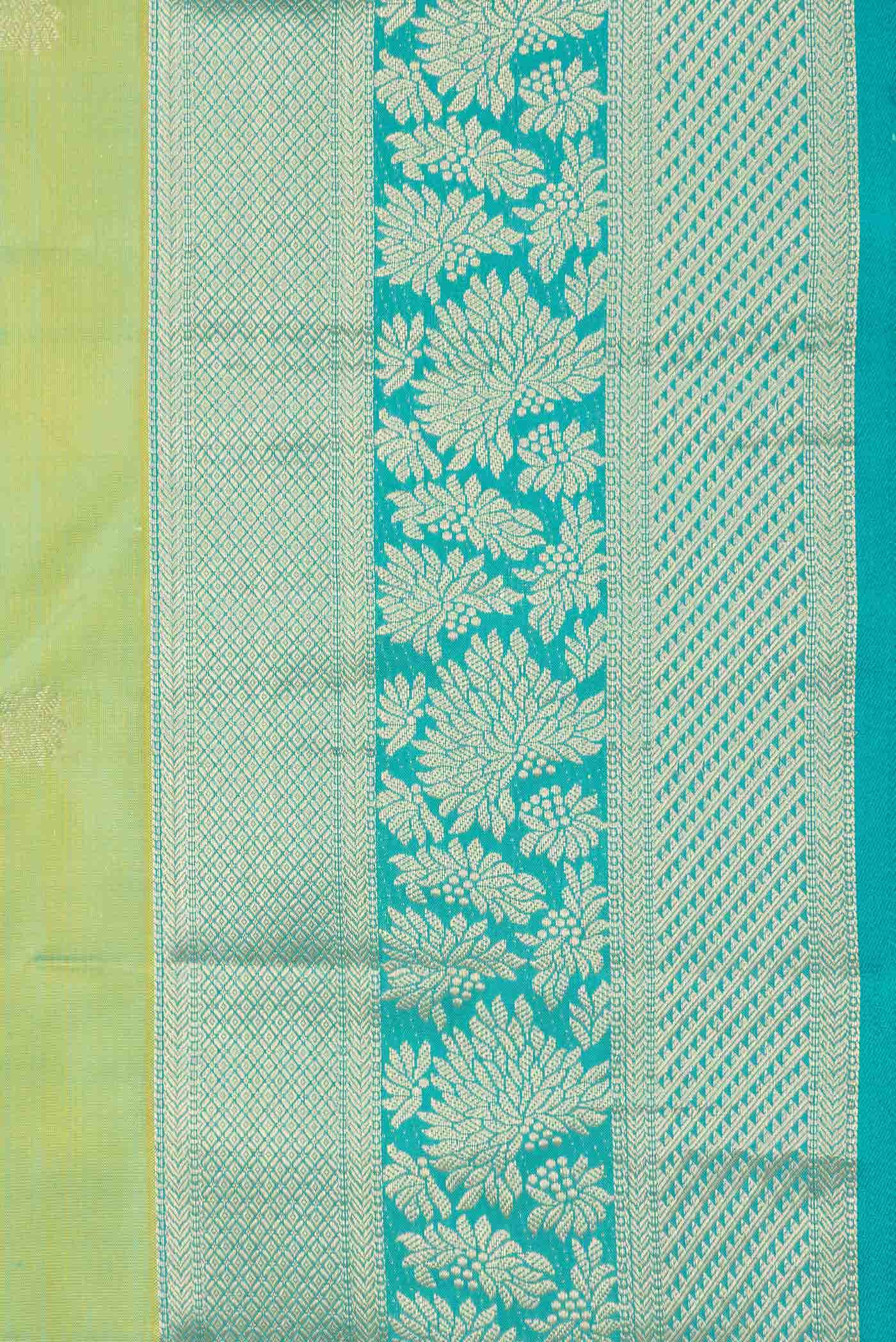 Light Green Dual Tone Kanchipuram Silk Saree