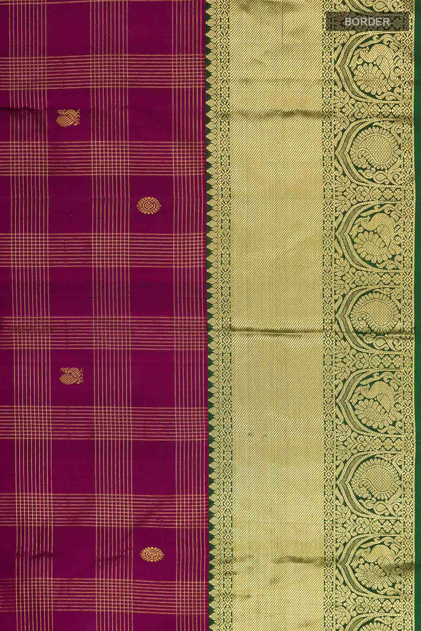 Magenta Kanchipuram Silk Saree