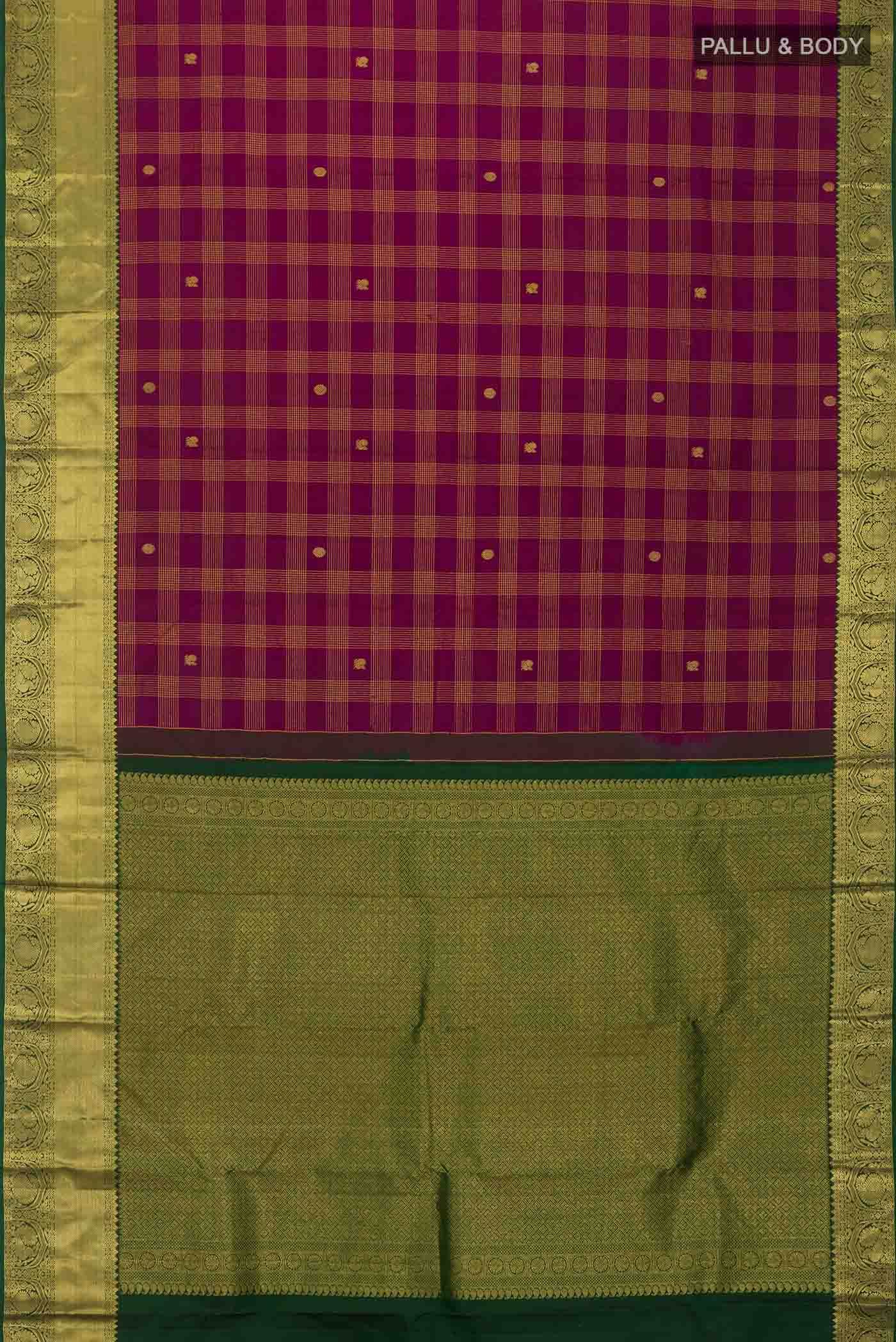 Magenta Kanchipuram Silk Saree