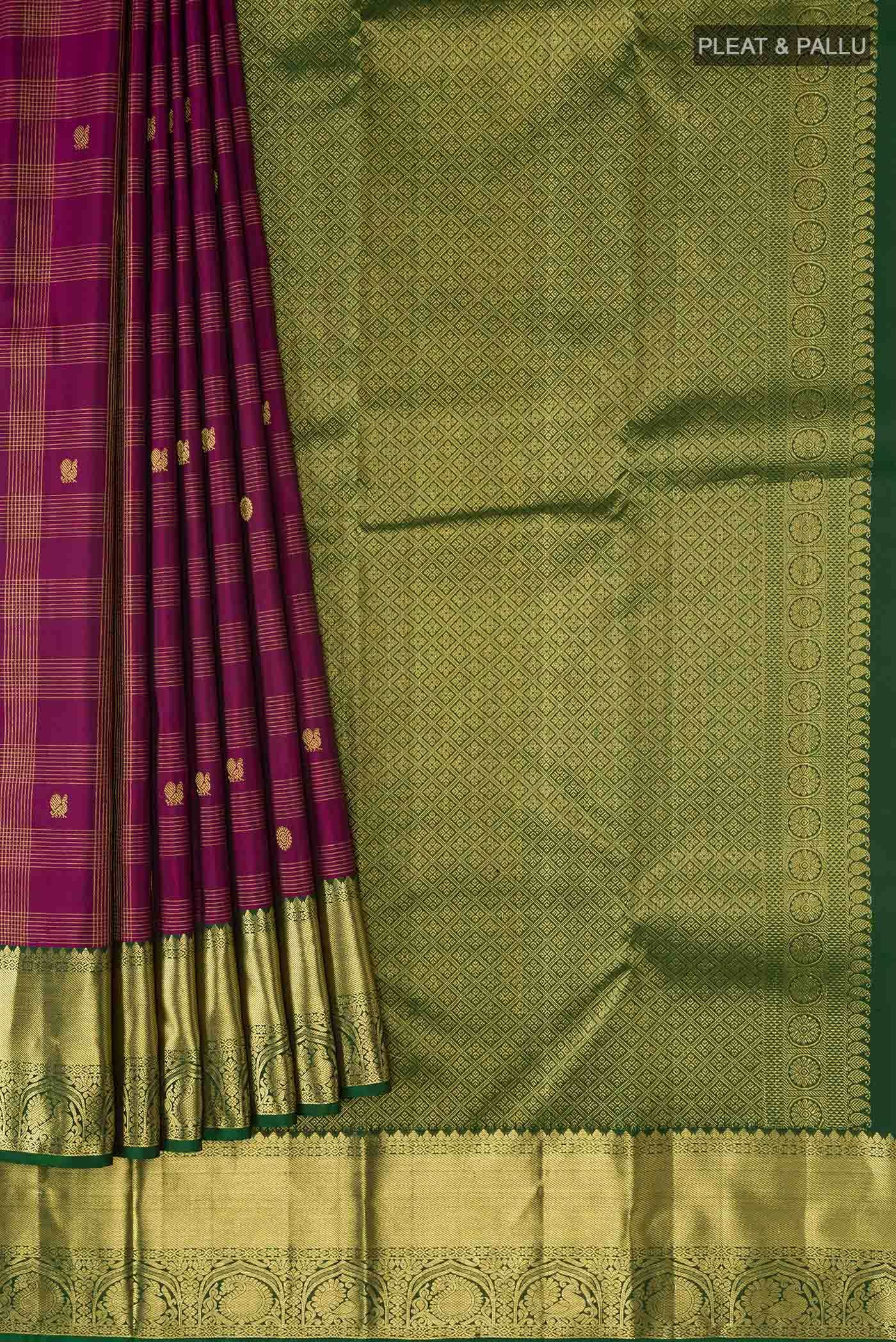 Magenta Kanchipuram Silk Saree