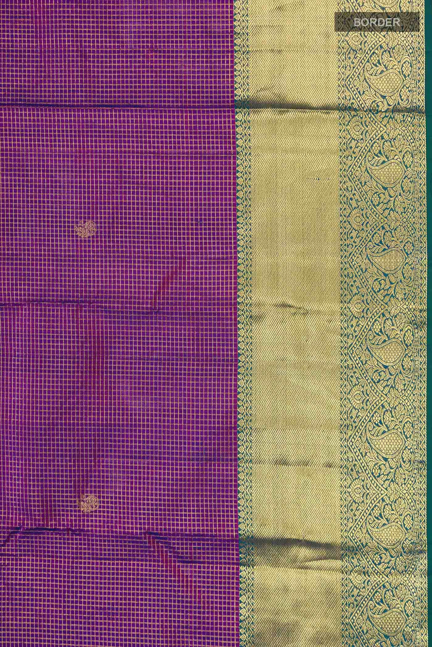 Purple Kanchipuram Silk Saree