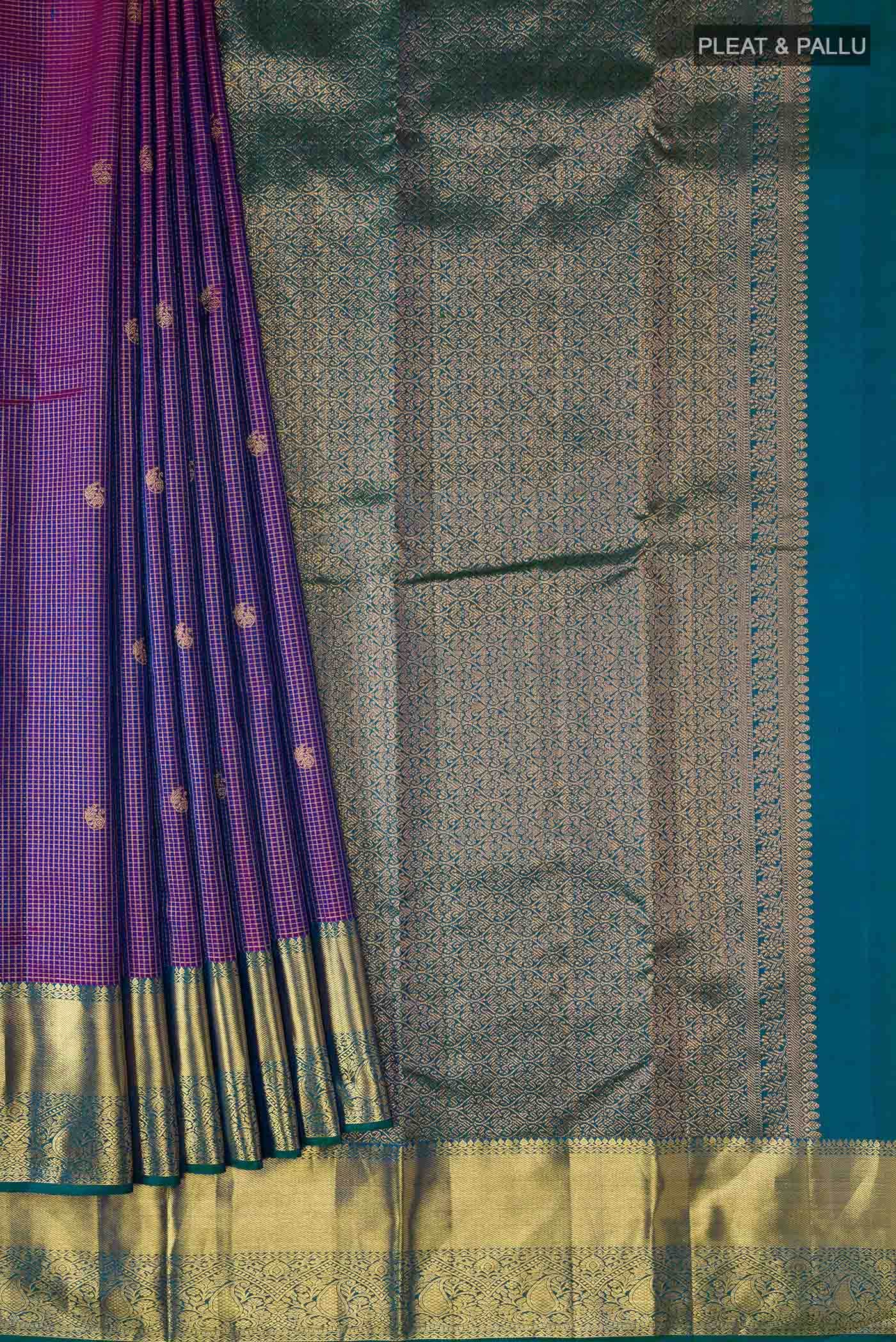 Purple Kanchipuram Silk Saree