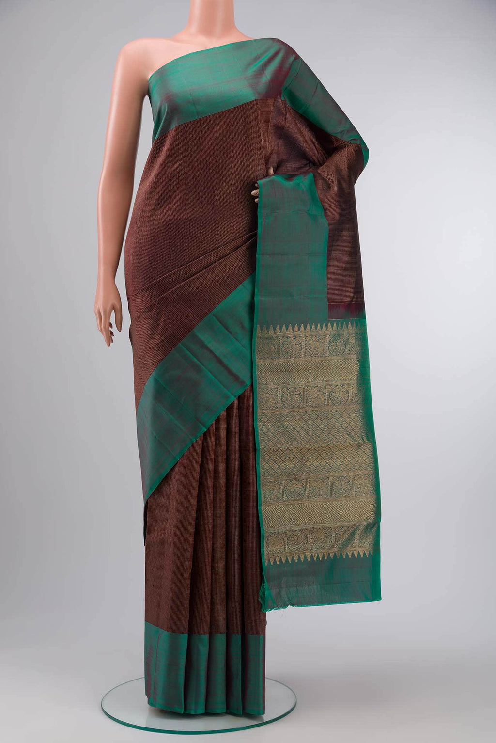 Maroon Kanchipuram Silk Saree
