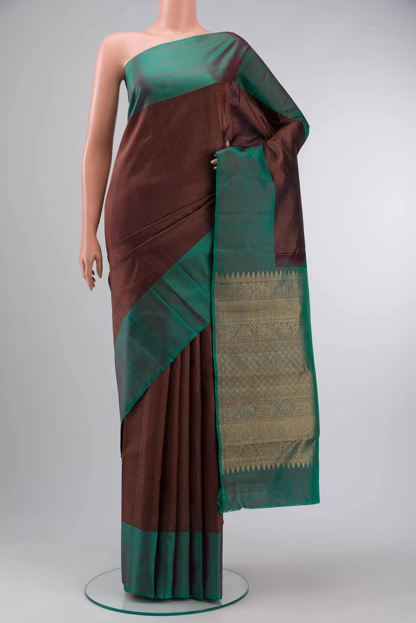 Maroon Kanchipuram Silk Saree