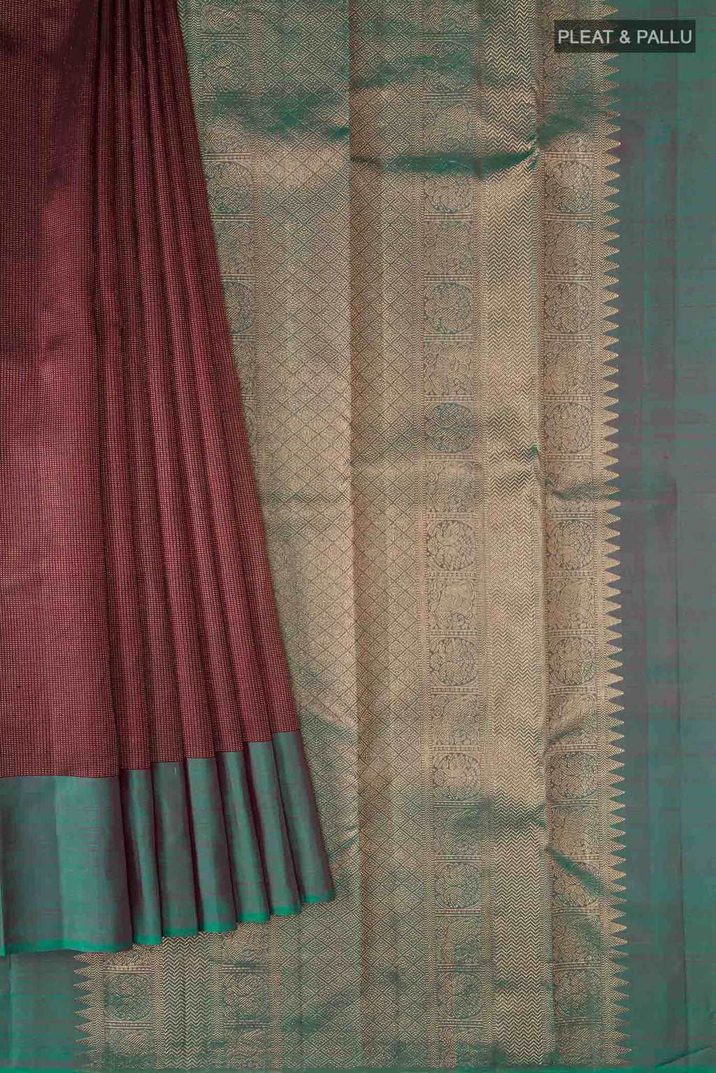 Maroon Kanchipuram Silk Saree