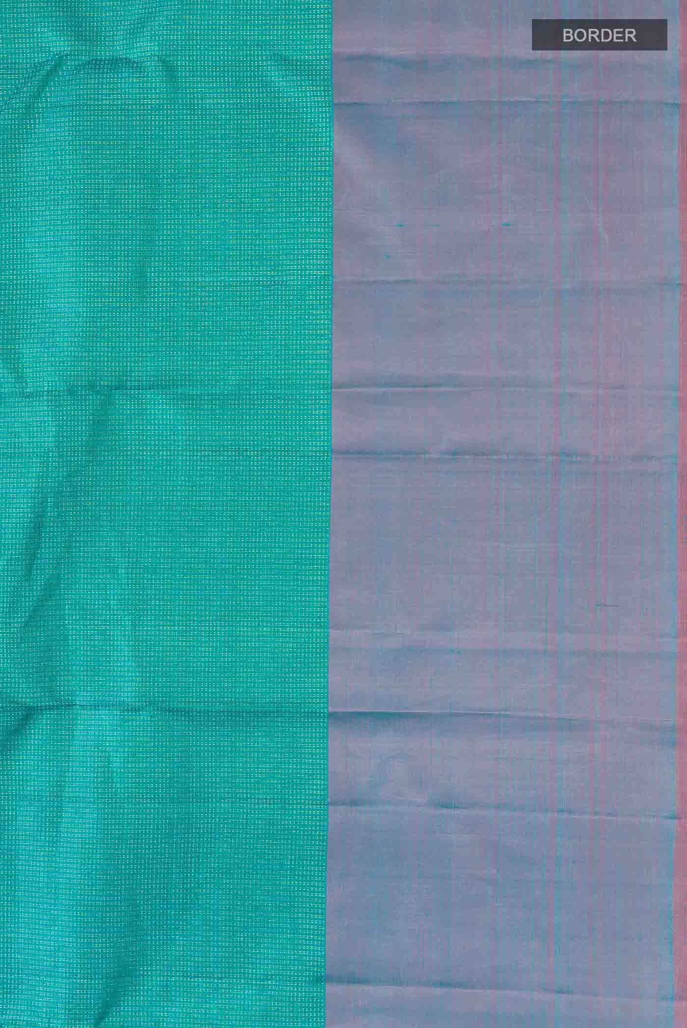 Turquoise Kanchipuram Silk Saree