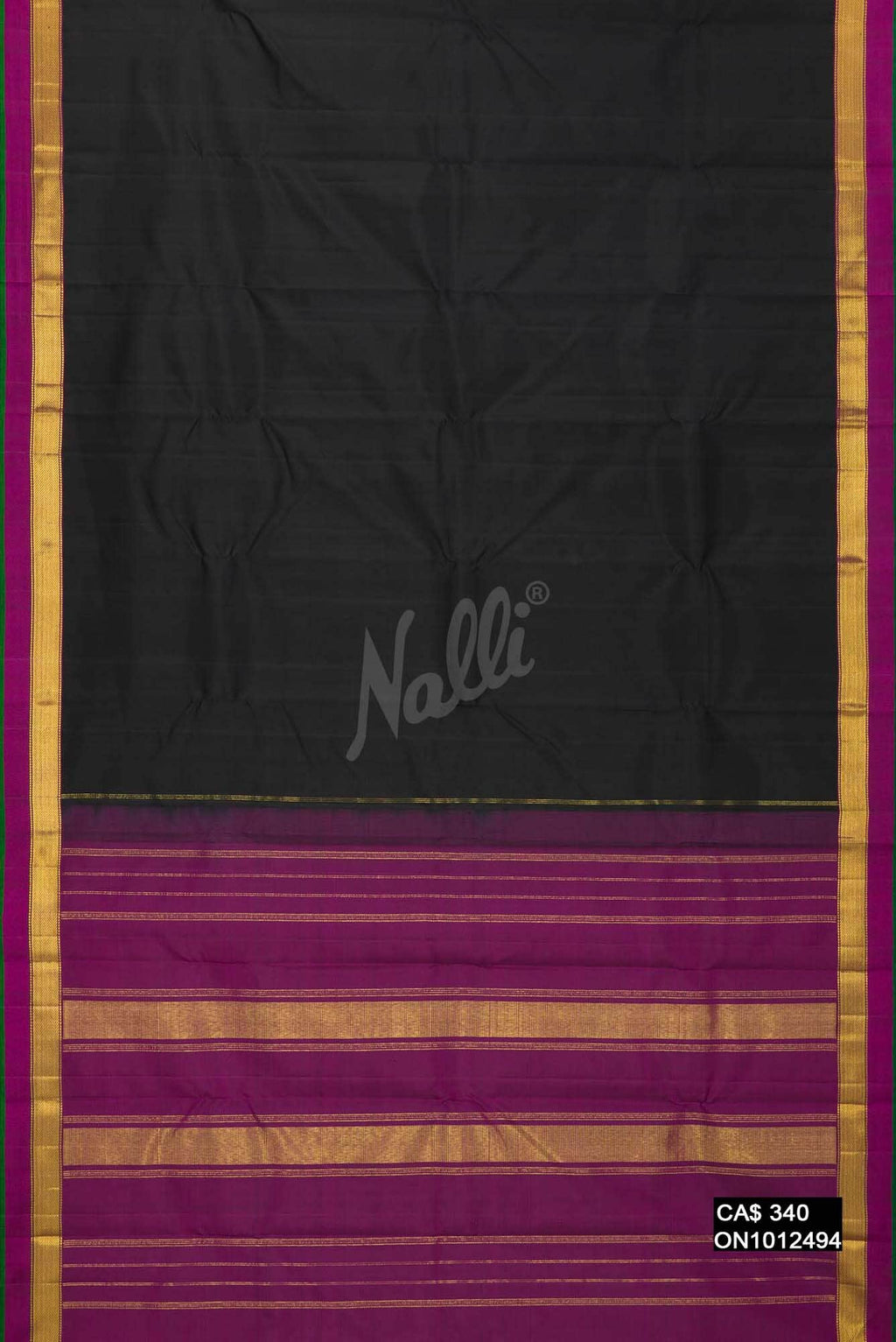 Black Kanchipuram Silk Saree