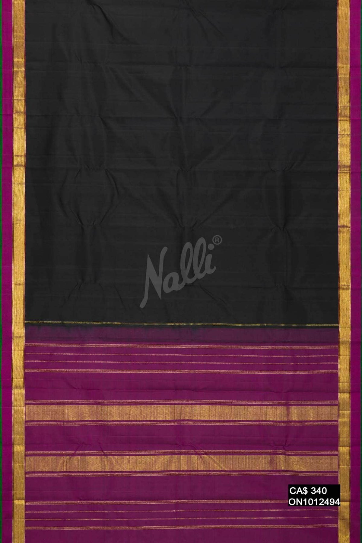 Black Kanchipuram Silk Saree