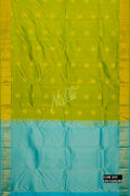 Parrot Green Kanchipuram Silk Saree