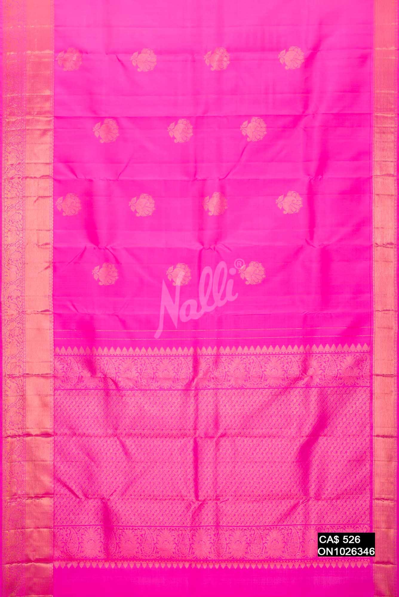 Pink Kanchipuram Silk Saree