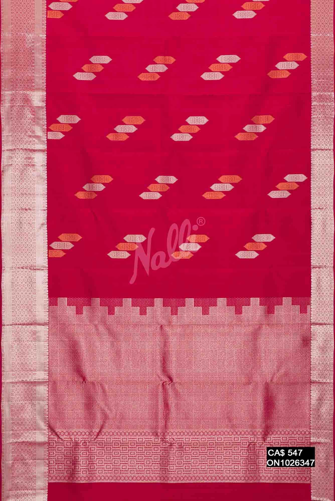 Maroon Kanchipuram Silk Saree
