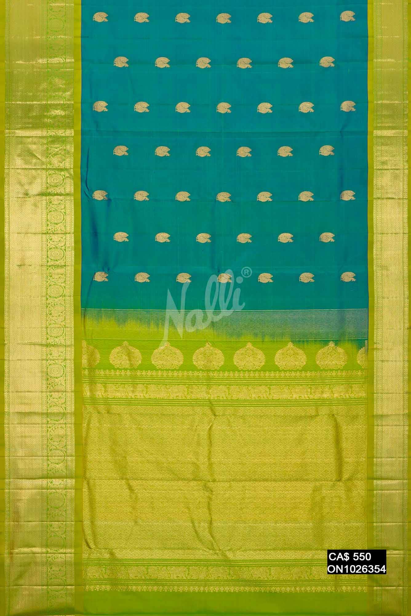 Blue Kanchipuram Silk Saree