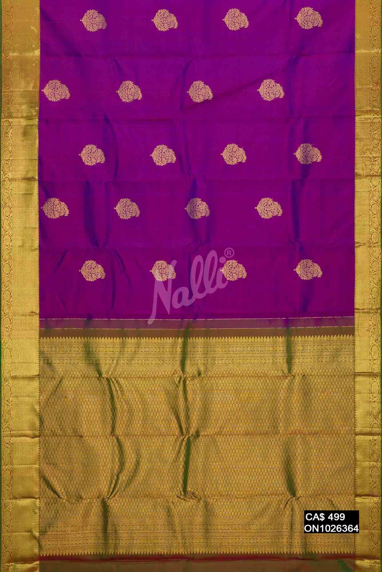 Purple Kanchipuram Silk Saree
