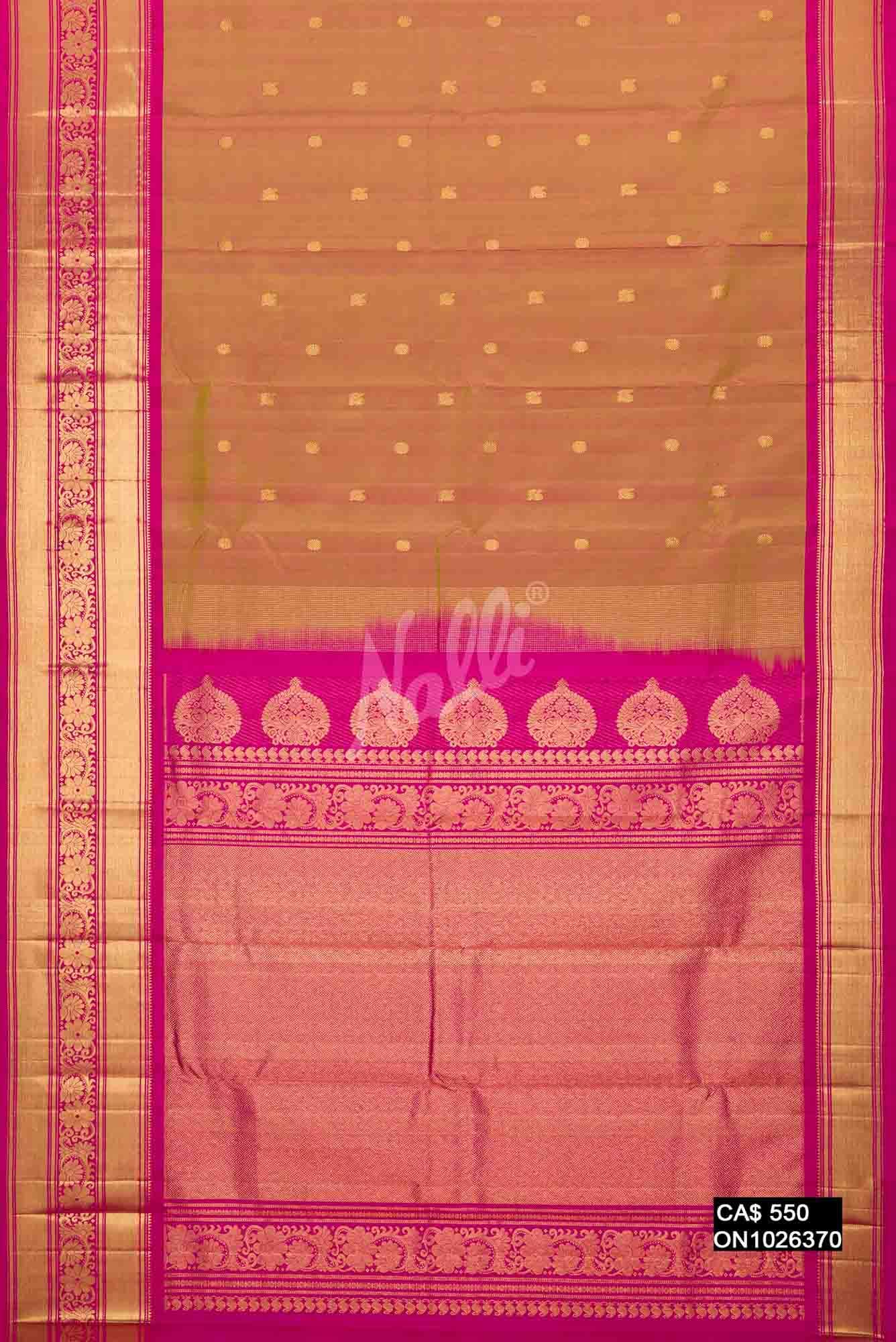 Mehandi Green Kanchipuram Silk Saree