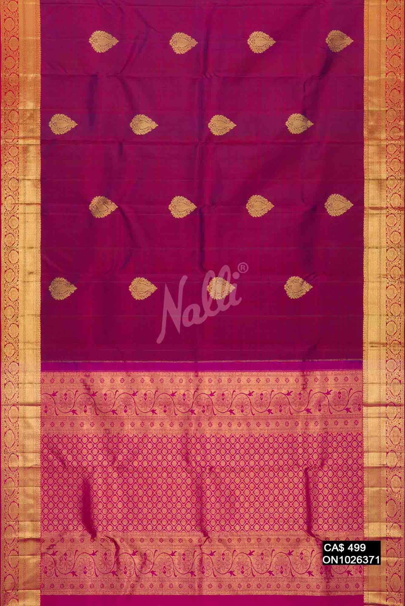 Purple Kanchipuram Silk Saree