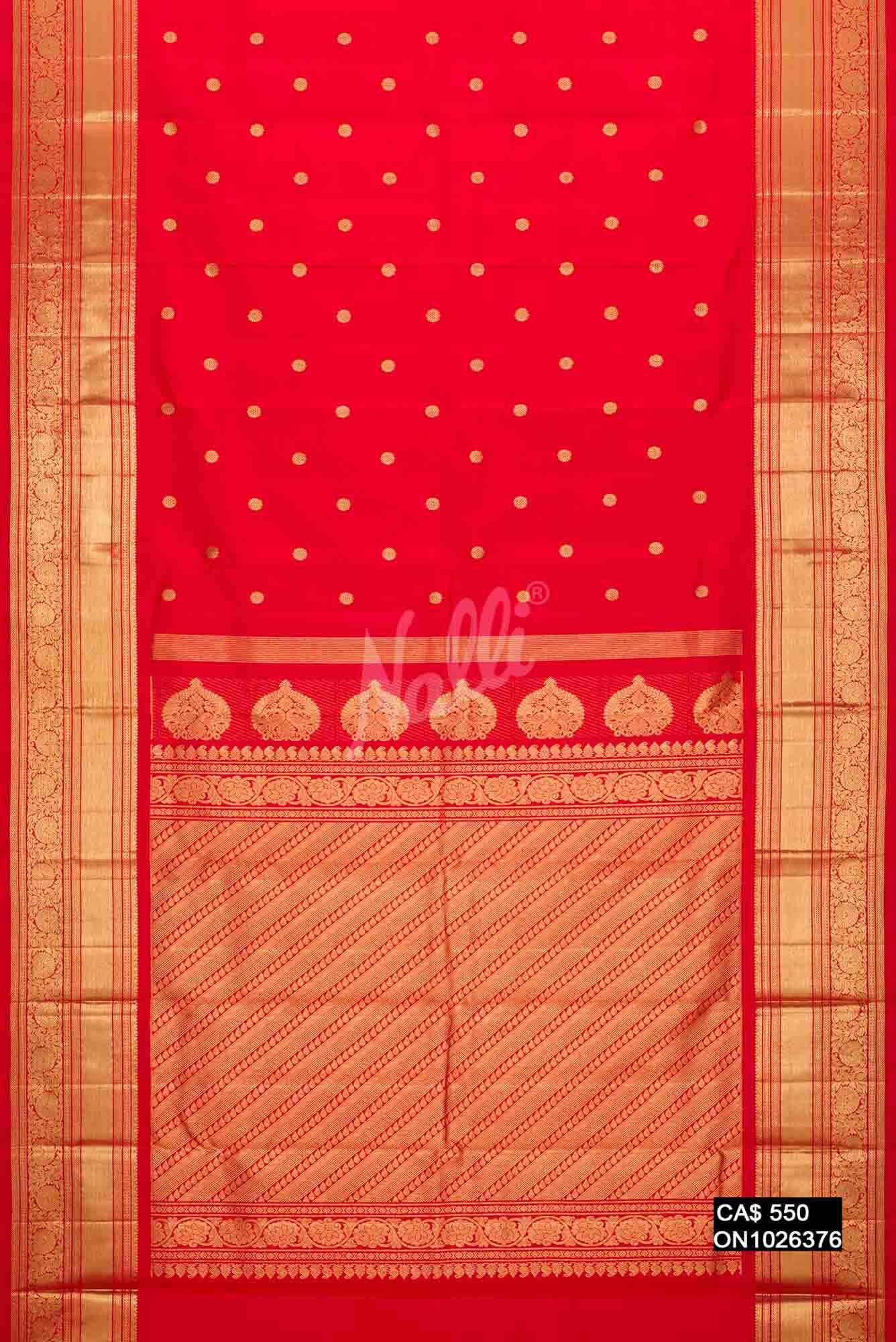 Red Kanchipuram Silk Saree