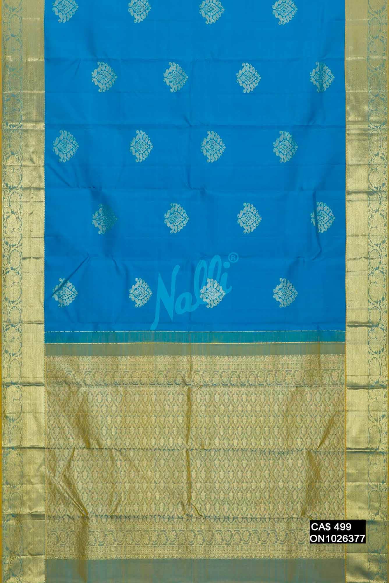 Blue Kanchipuram Silk Saree
