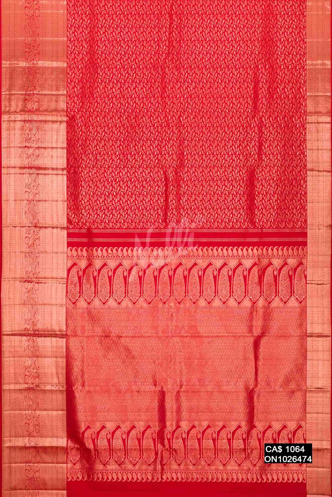 Red Kanchipuram Silk Saree